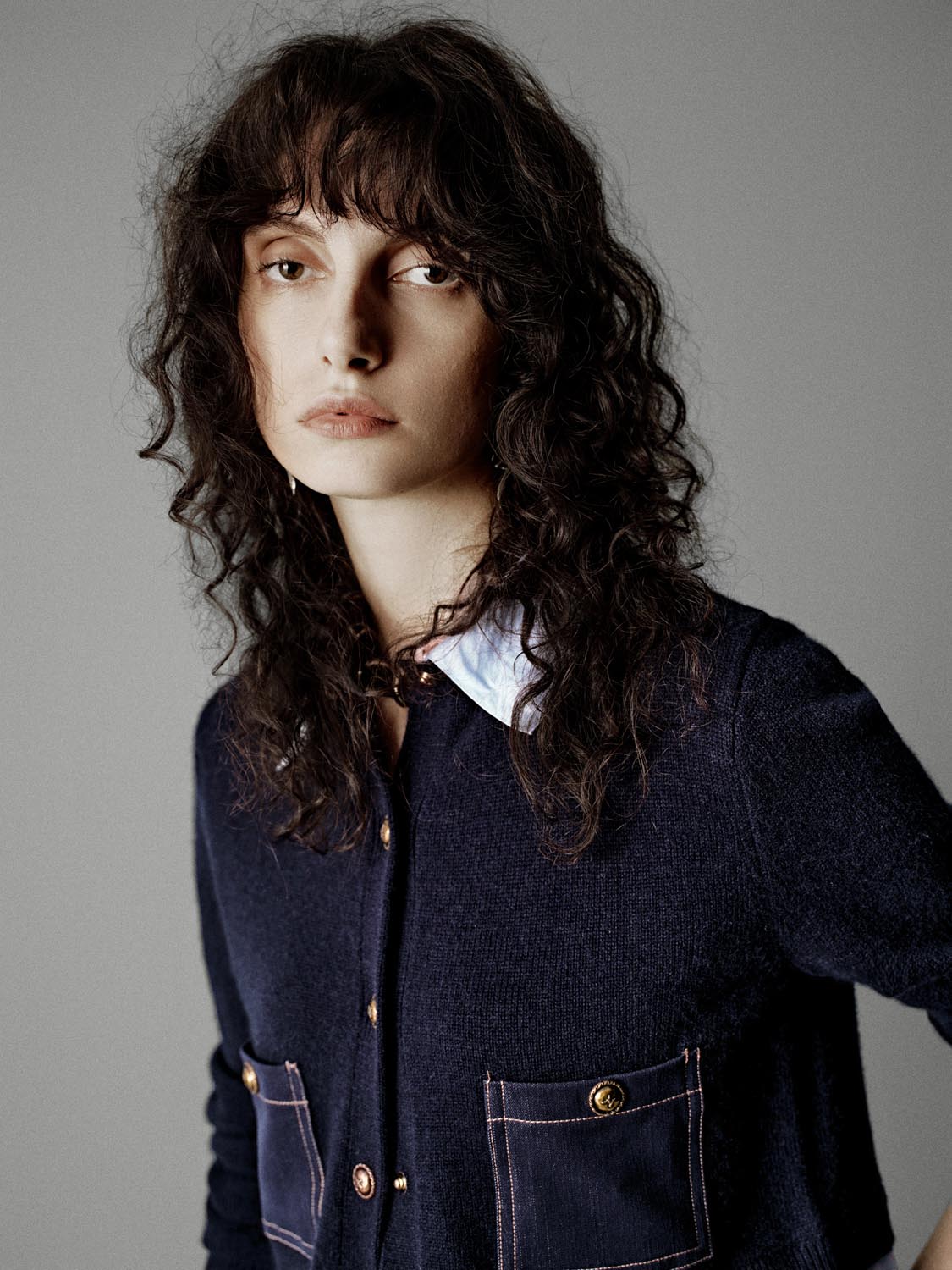 Collared 2 In 1 Knitted Cardigans