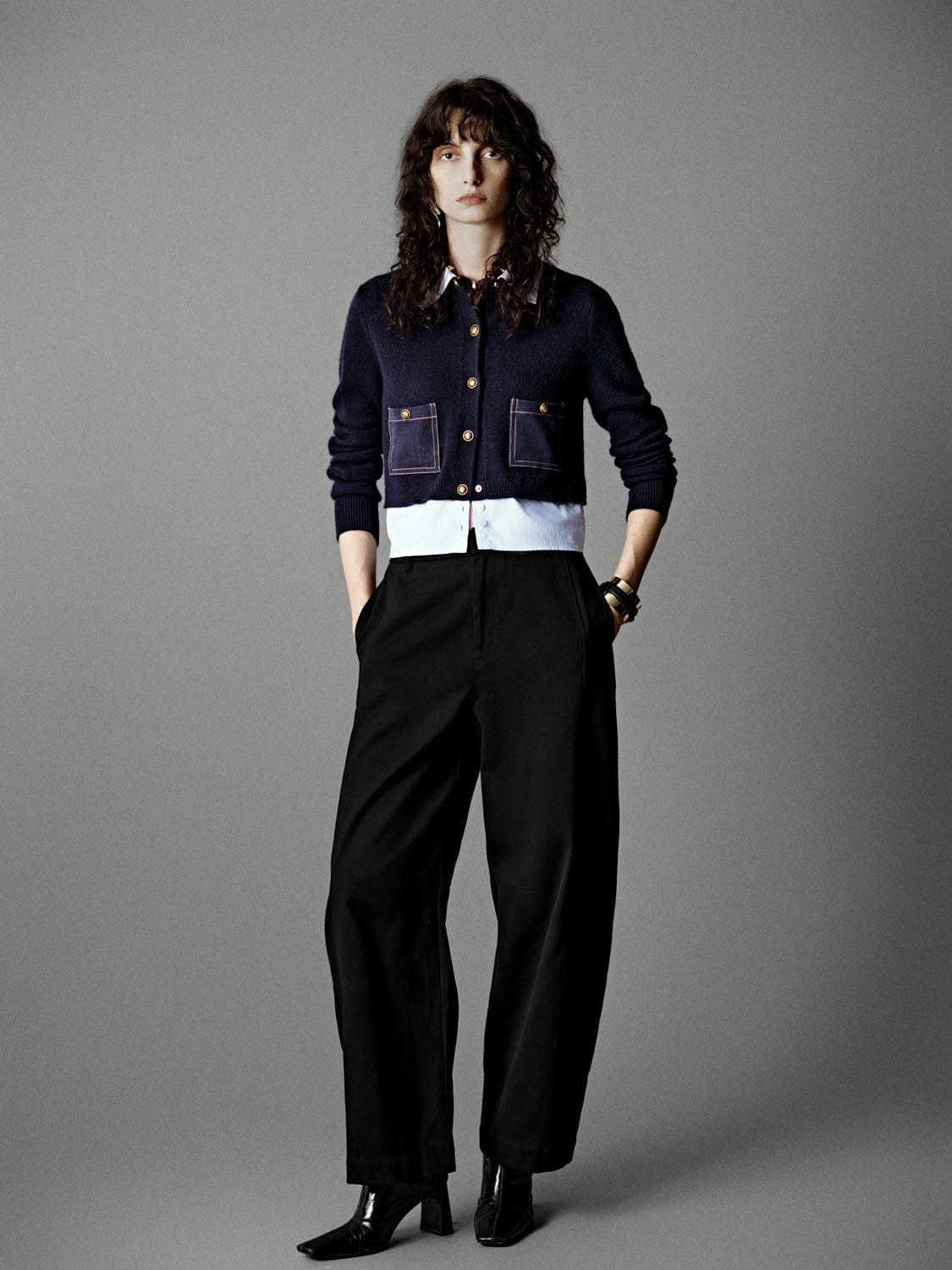 Collared 2 In 1 Knitted Cardigans