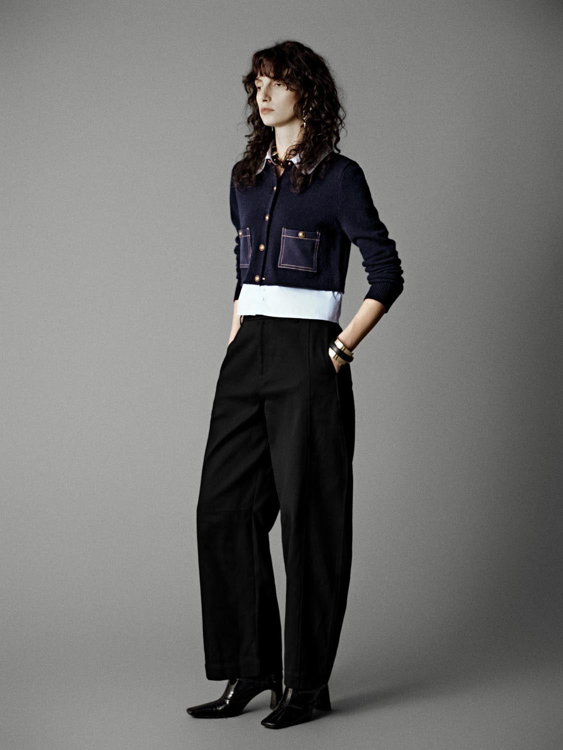 Collared 2 In 1 Knitted Cardigans