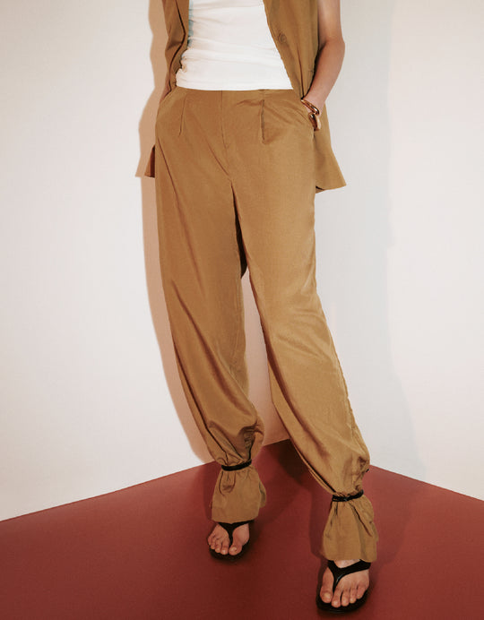 Linen Wide-Leg Pants