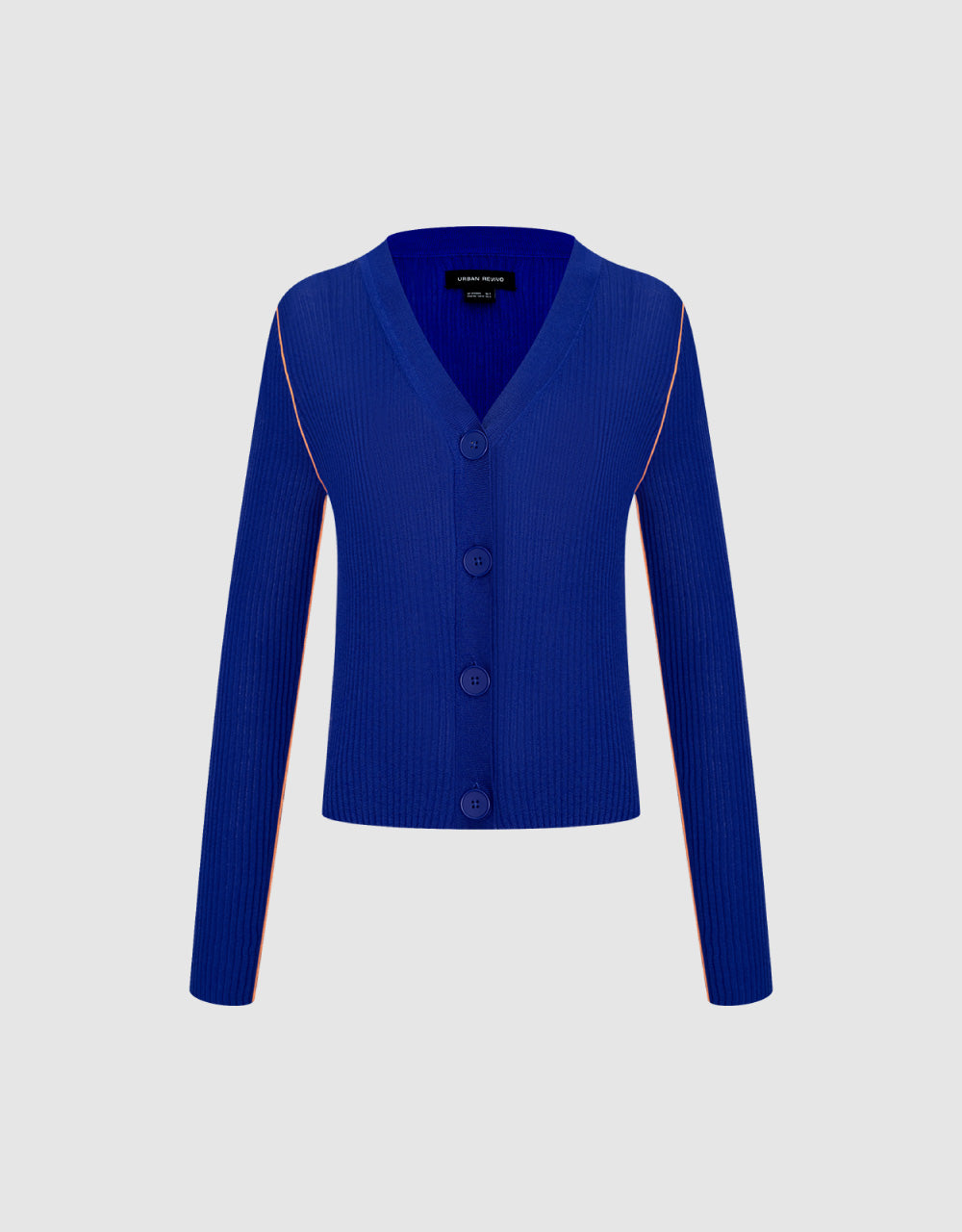 Button Up V-Neck Knitted Cardigan