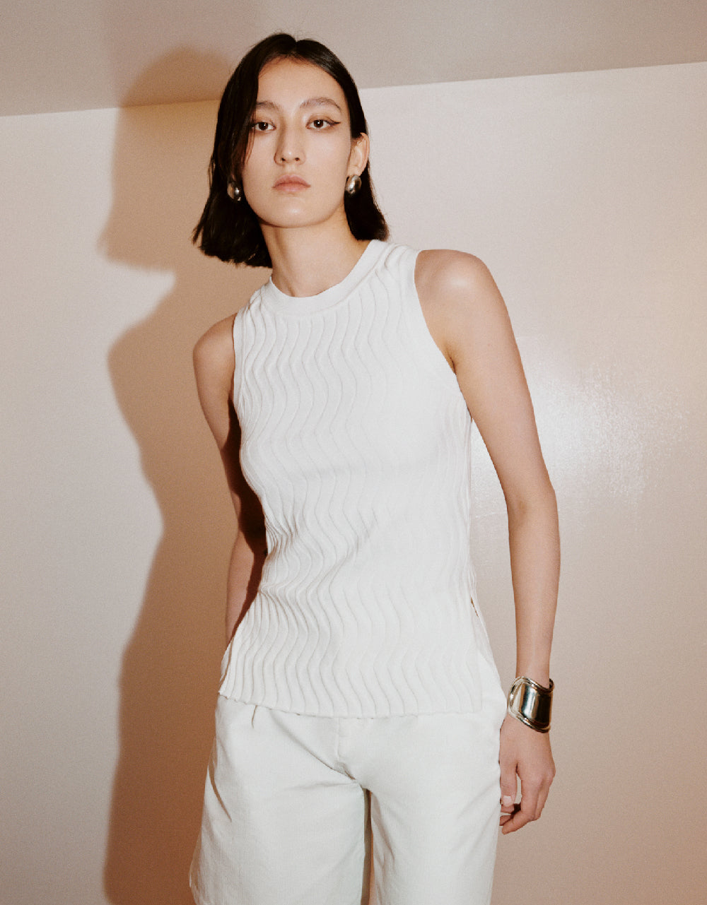 Textured Knitted Tank Top
