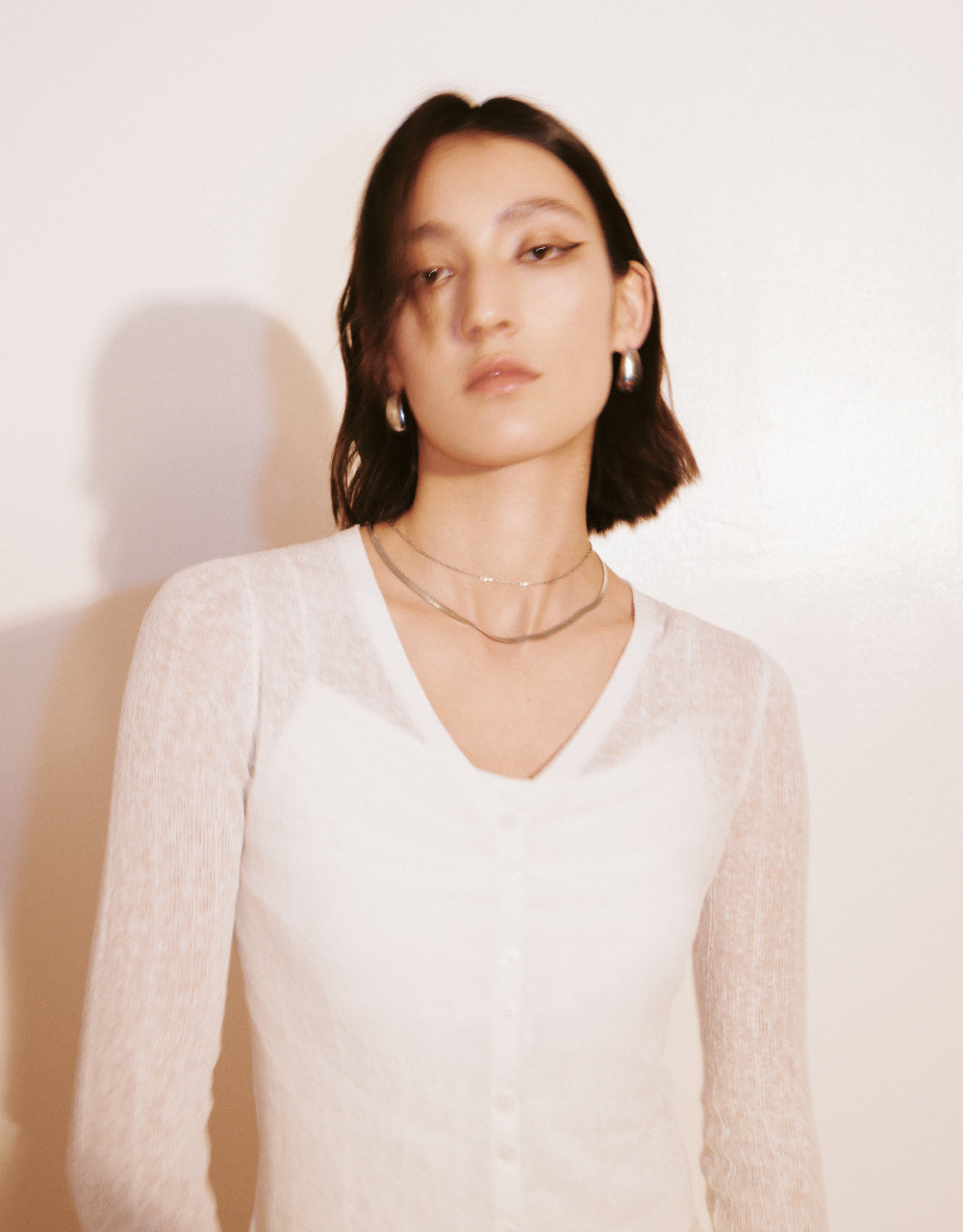 V-Neck Knitted Cardigan