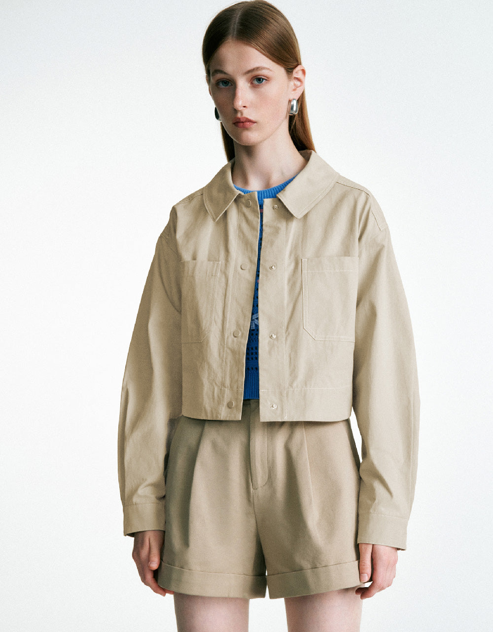 Button Up A-Line Jacket