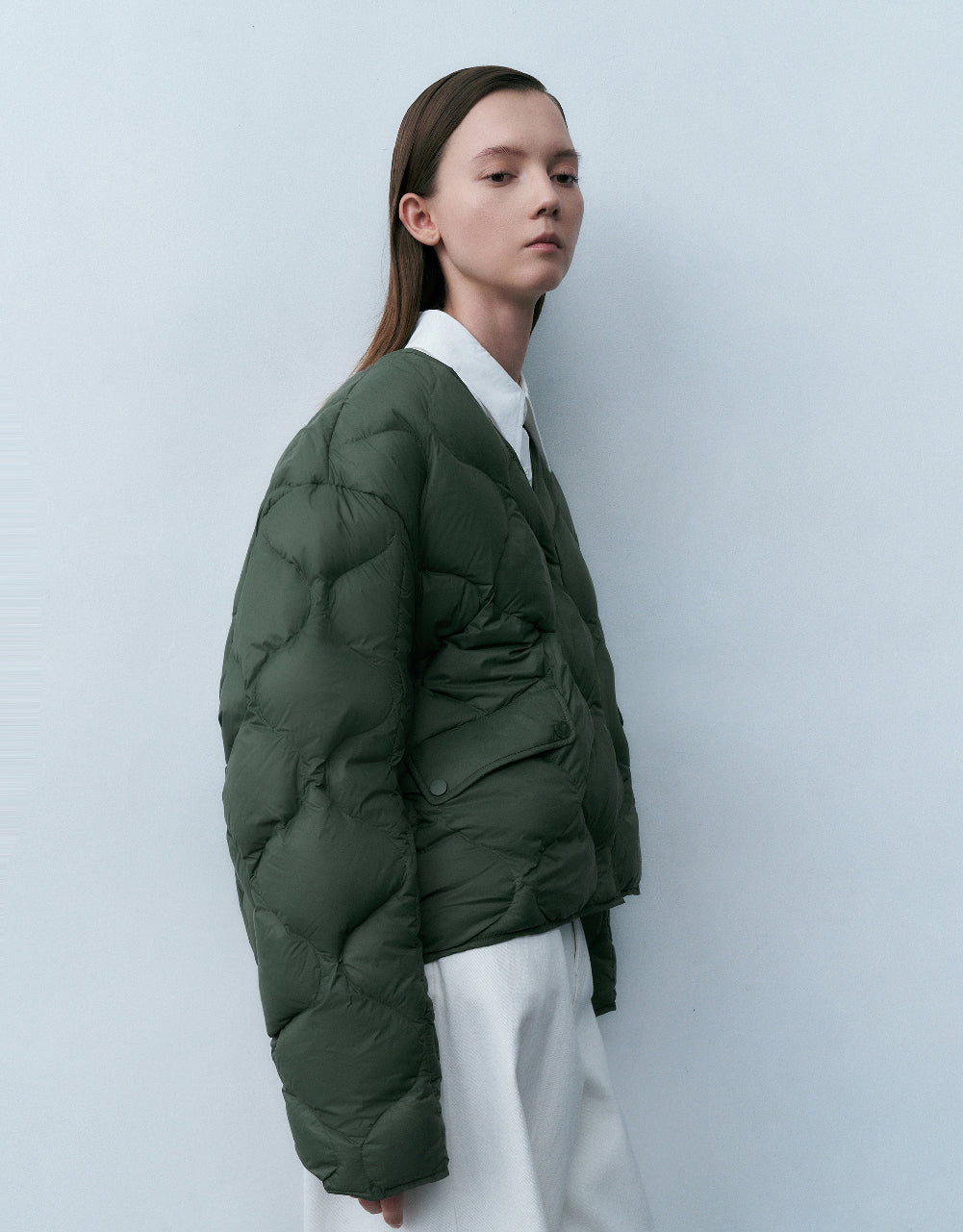 V-Neck Down Jacket