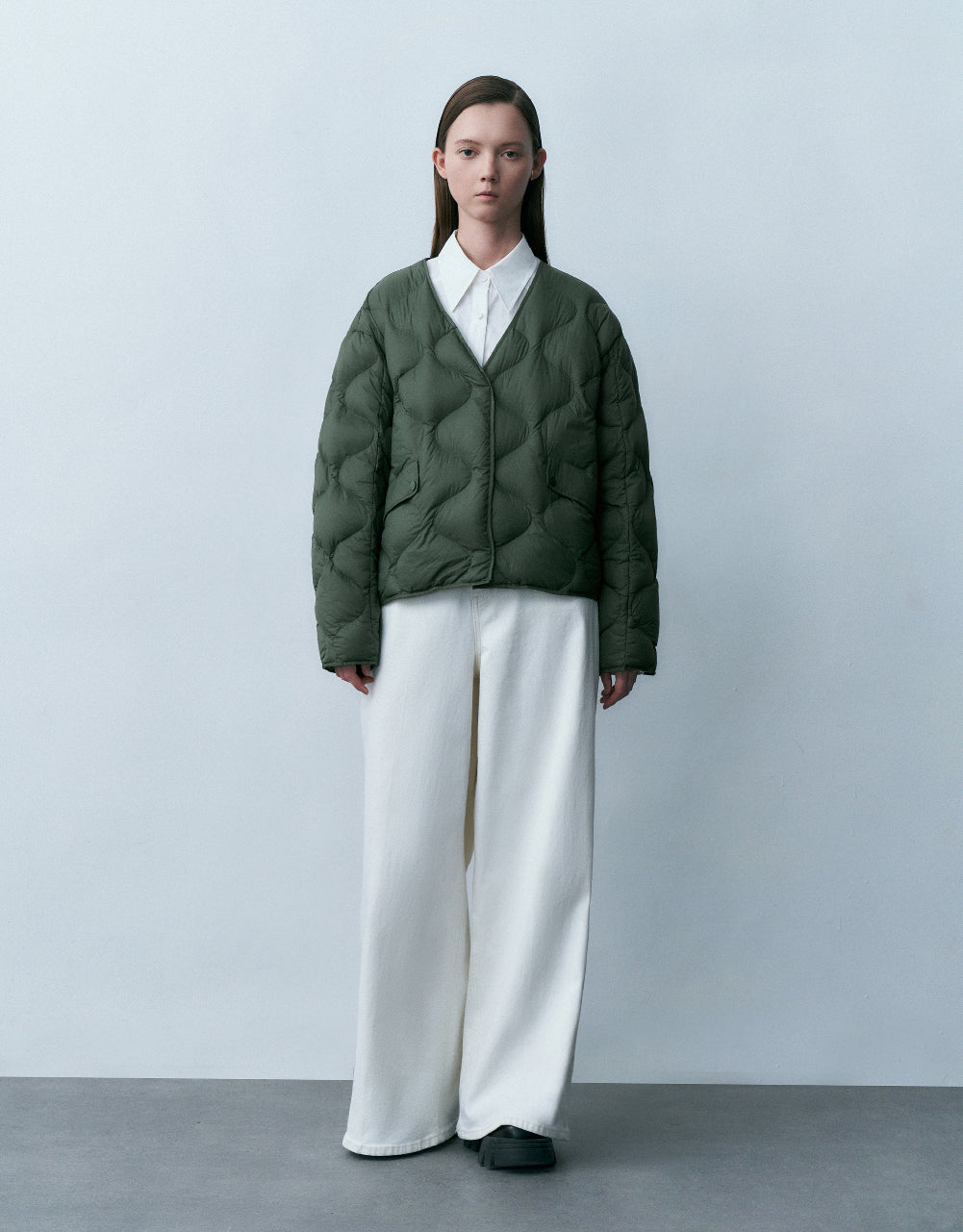 V-Neck Down Jacket