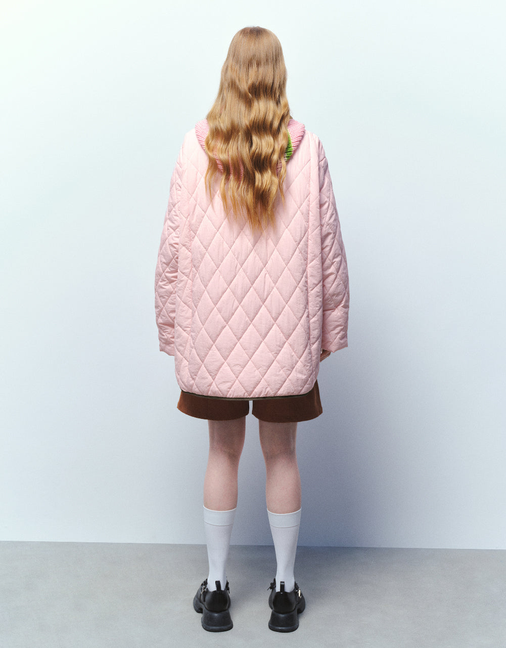 Oversized Crew Neck Padded Coat