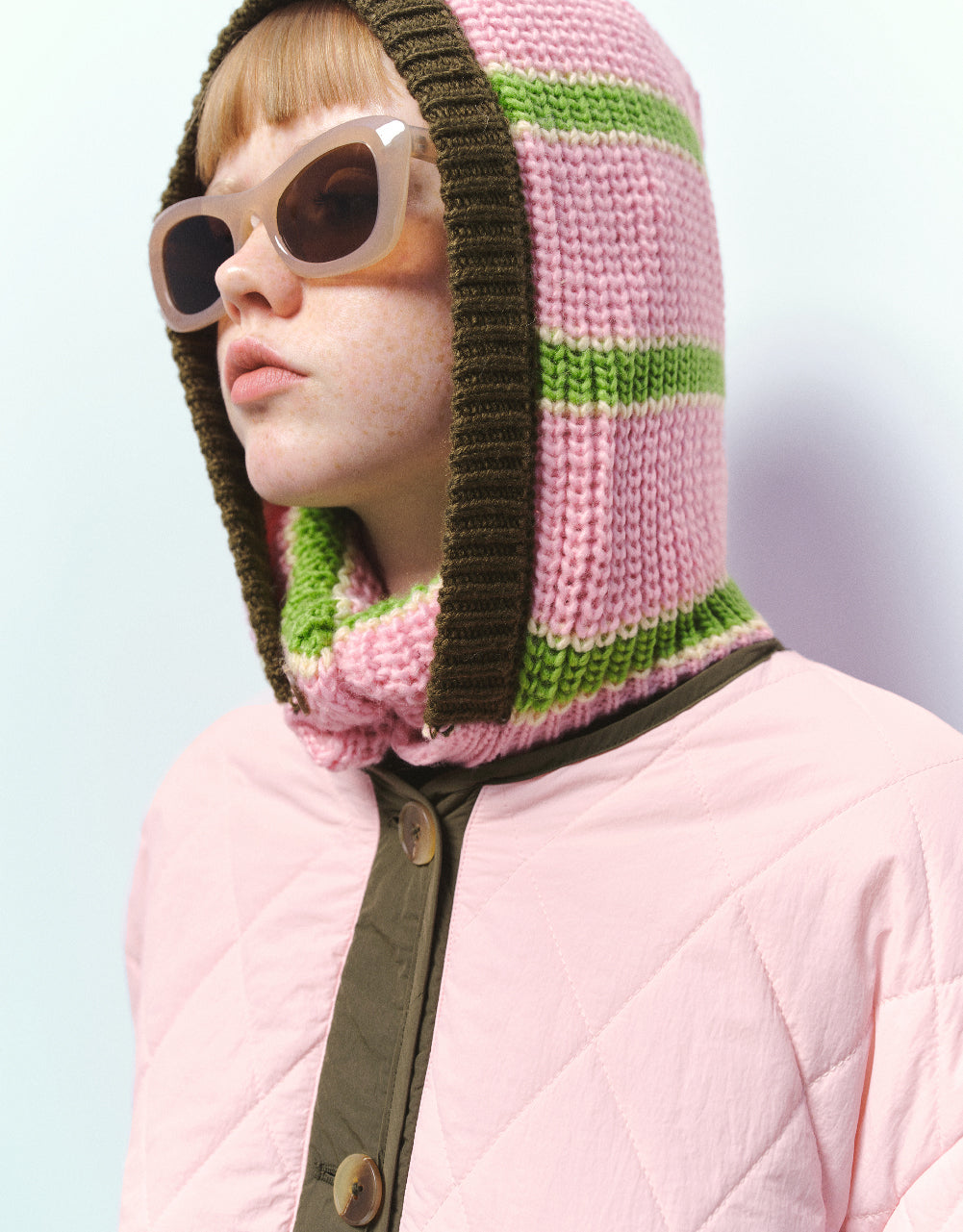 Oversized Crew Neck Padded Coat