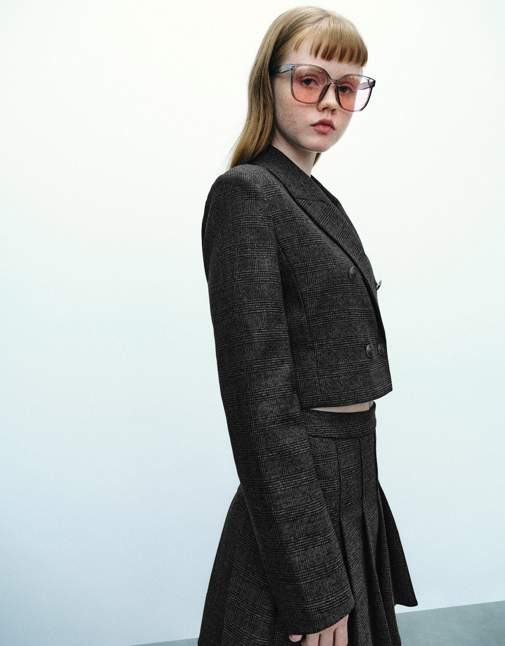 Plaid Tailored Blazer