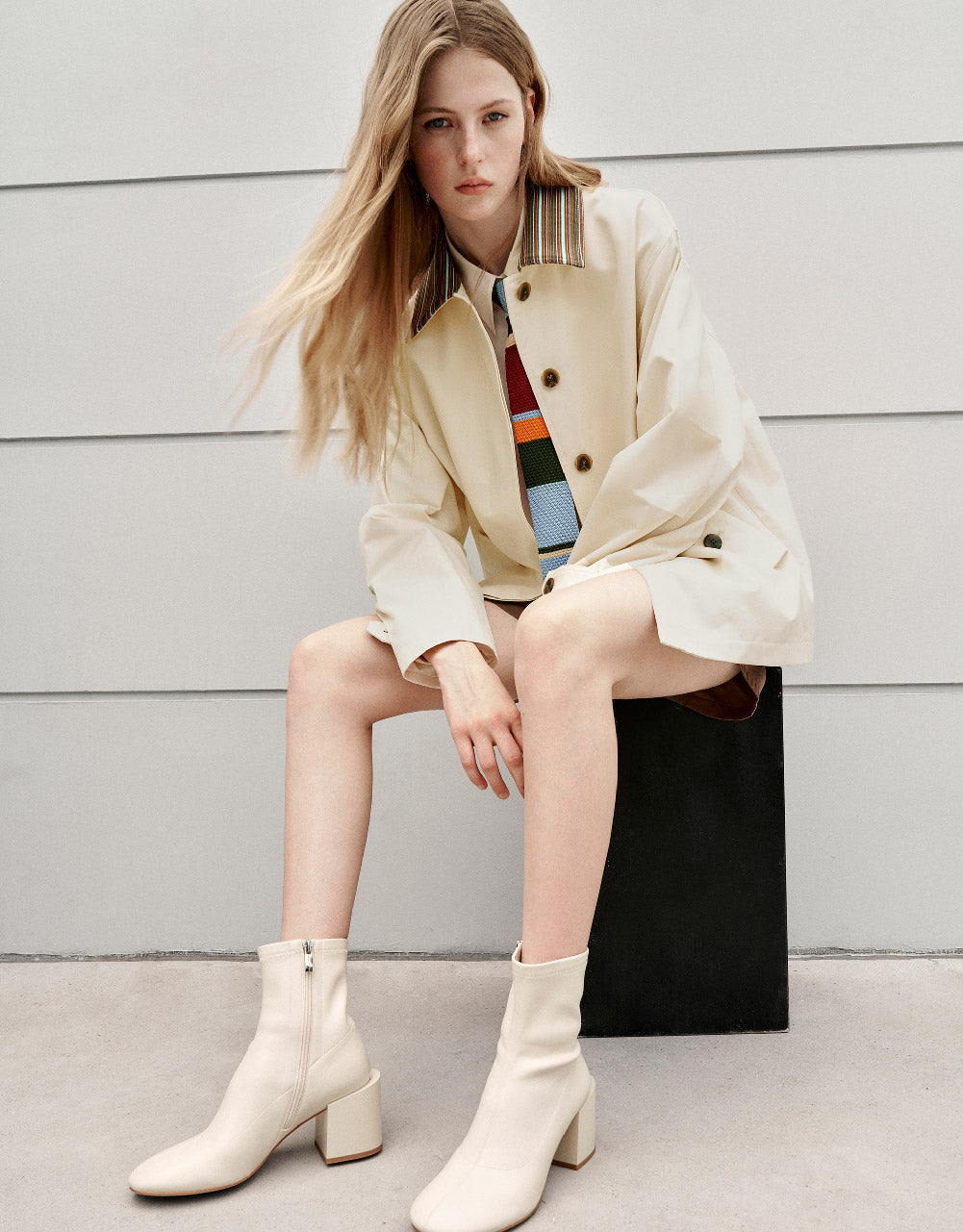 Drop Shoulder Sleeve Trench Coat