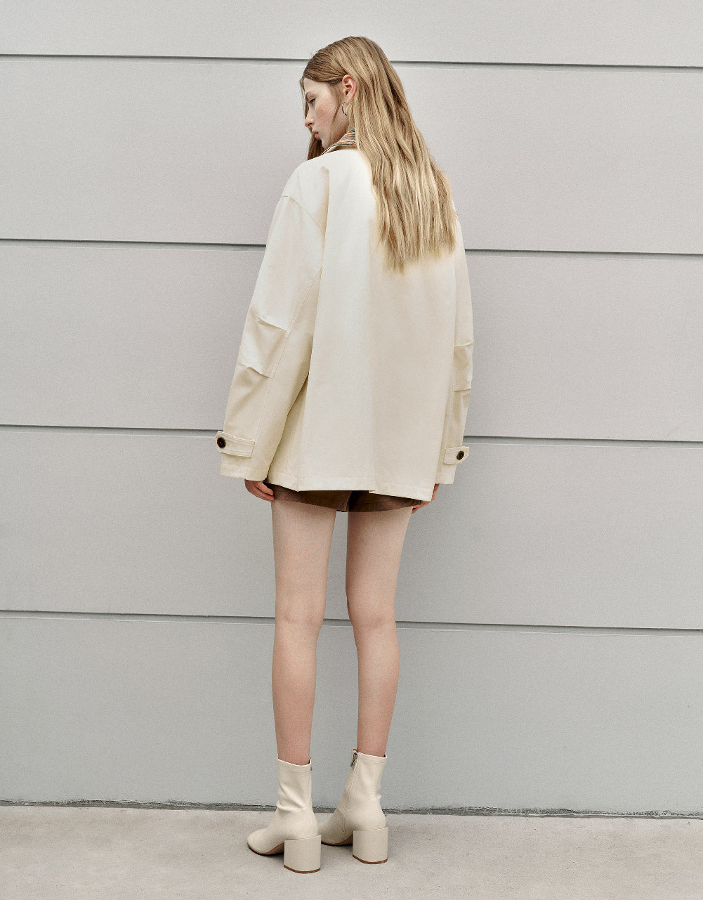 Drop Shoulder Sleeve Trench Coat