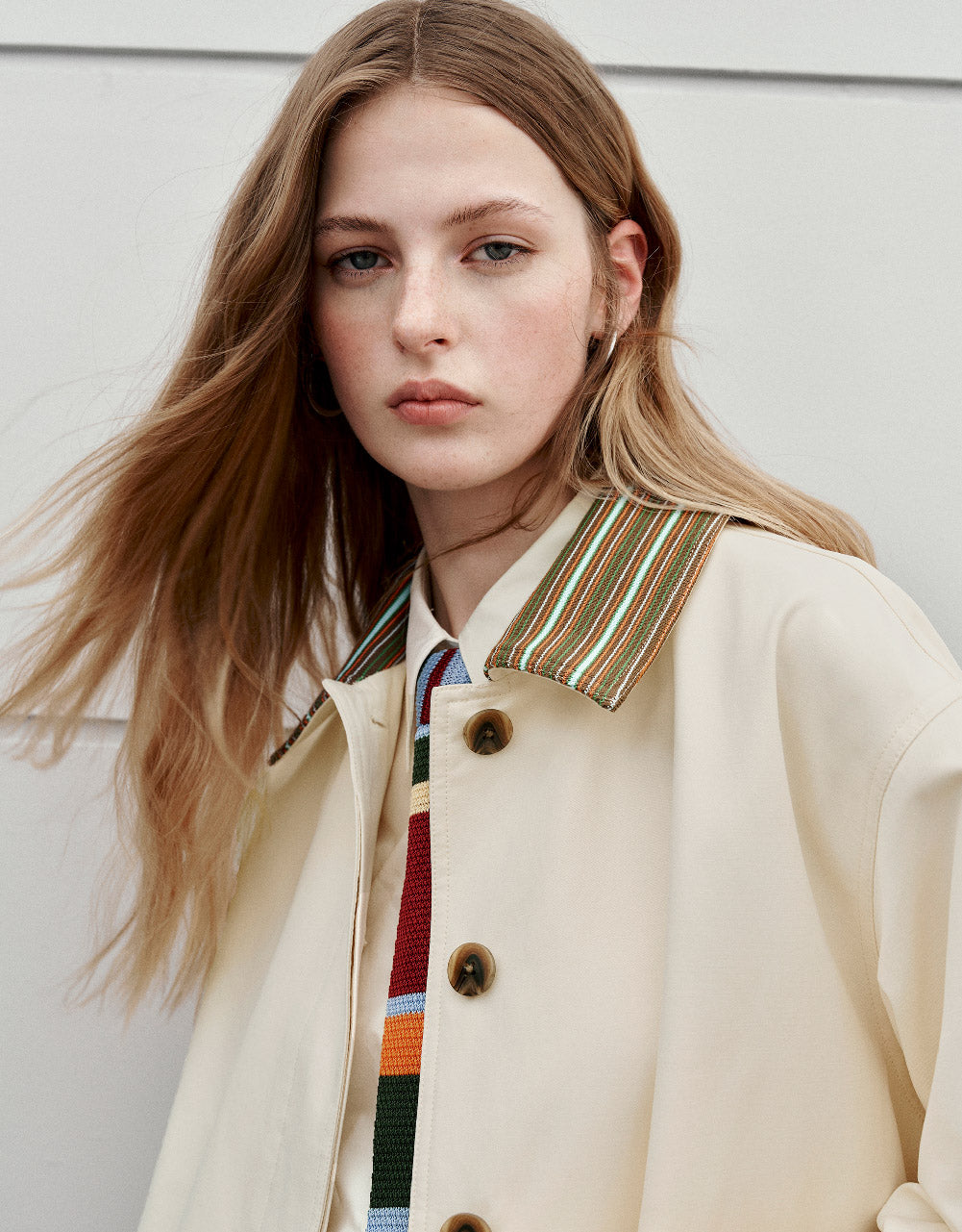 Drop Shoulder Sleeve Trench Coat