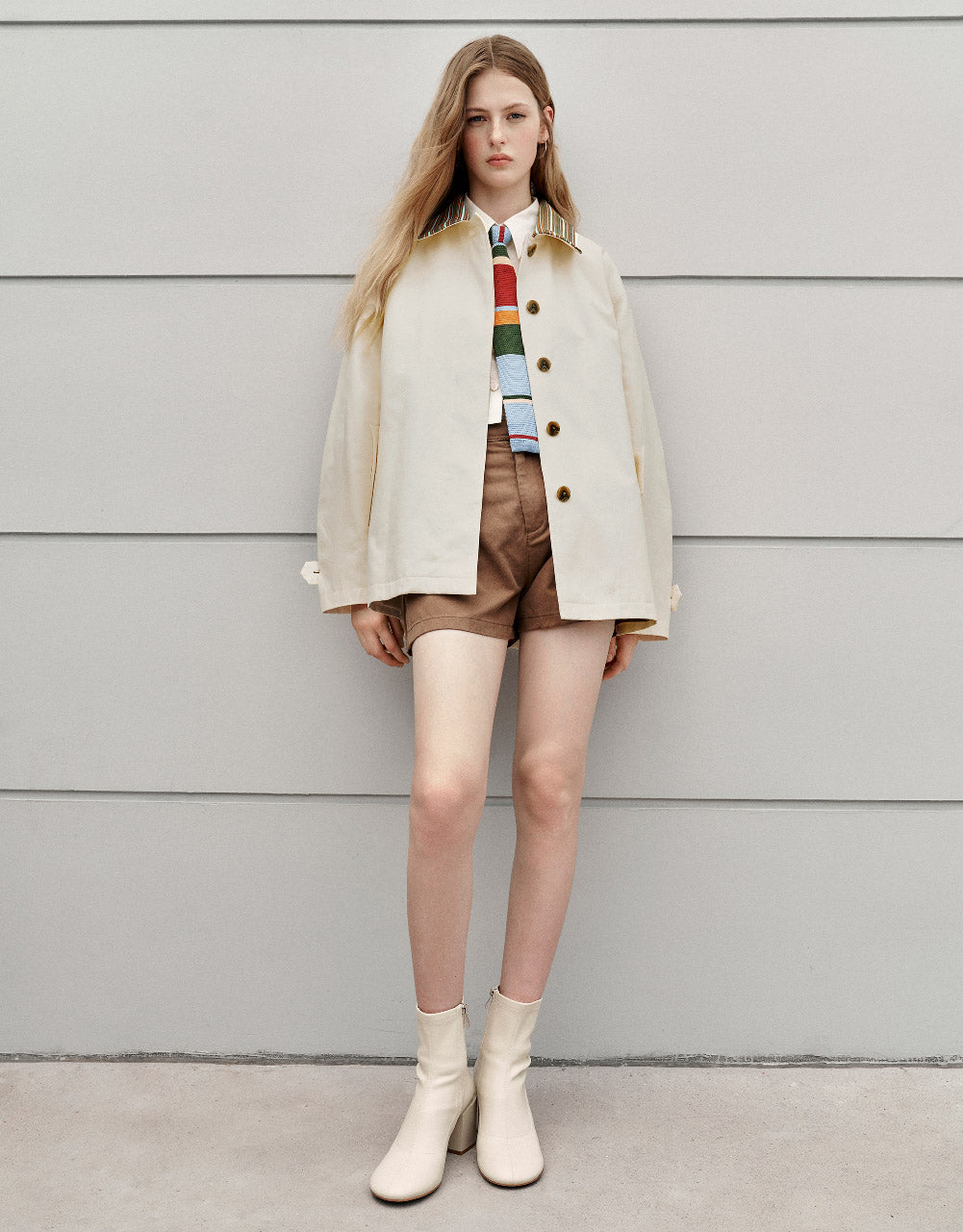 Drop Shoulder Sleeve Trench Coat