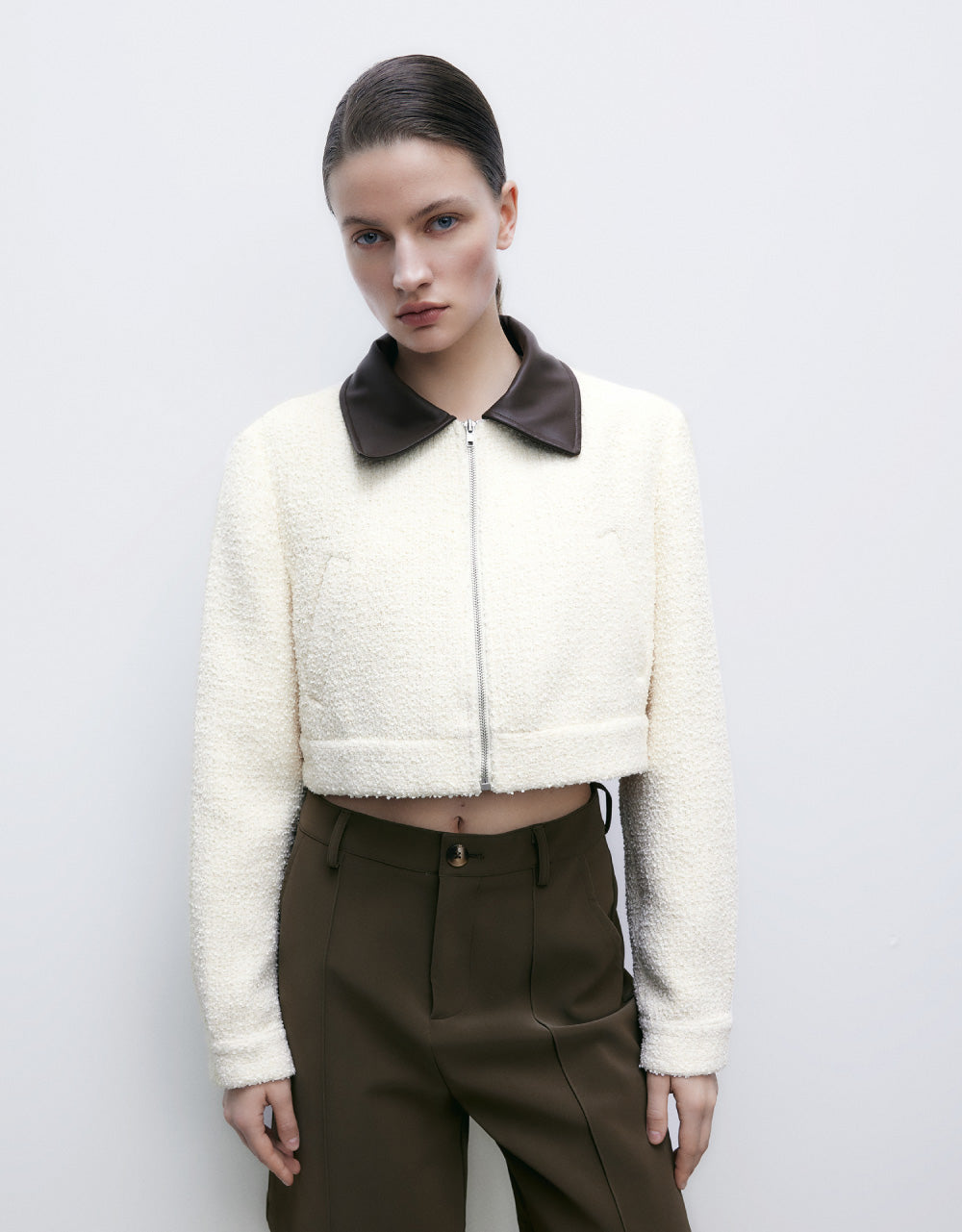 Zip Up Front Knitted Jacket