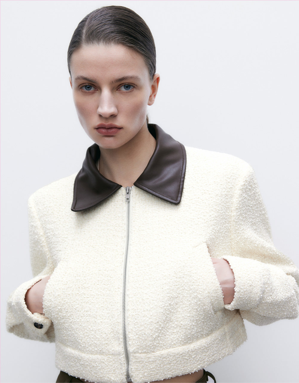 Zip Up Front Knitted Jacket