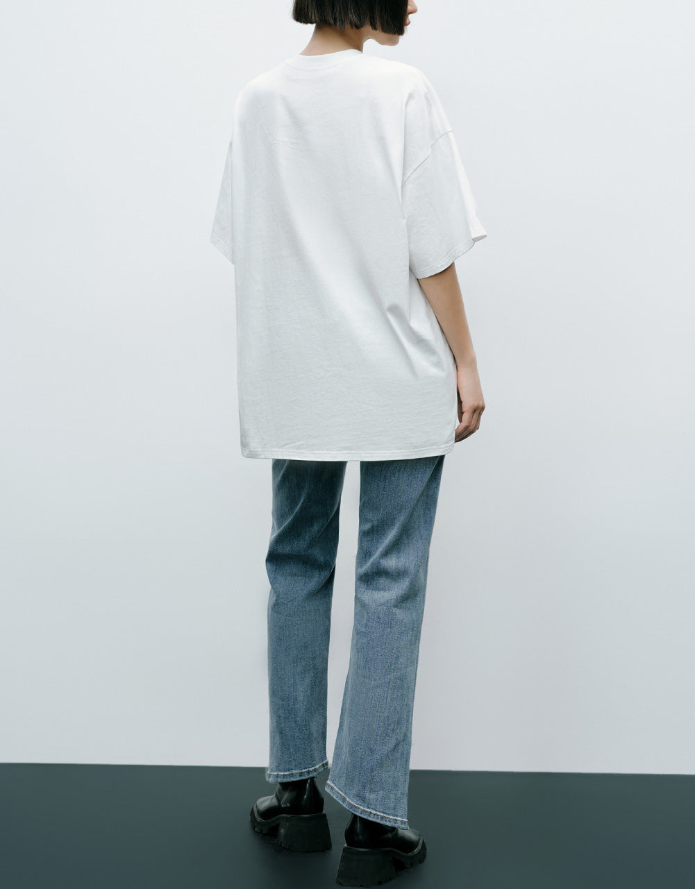 Statue Printed Crew Neck Loose T-Shirt