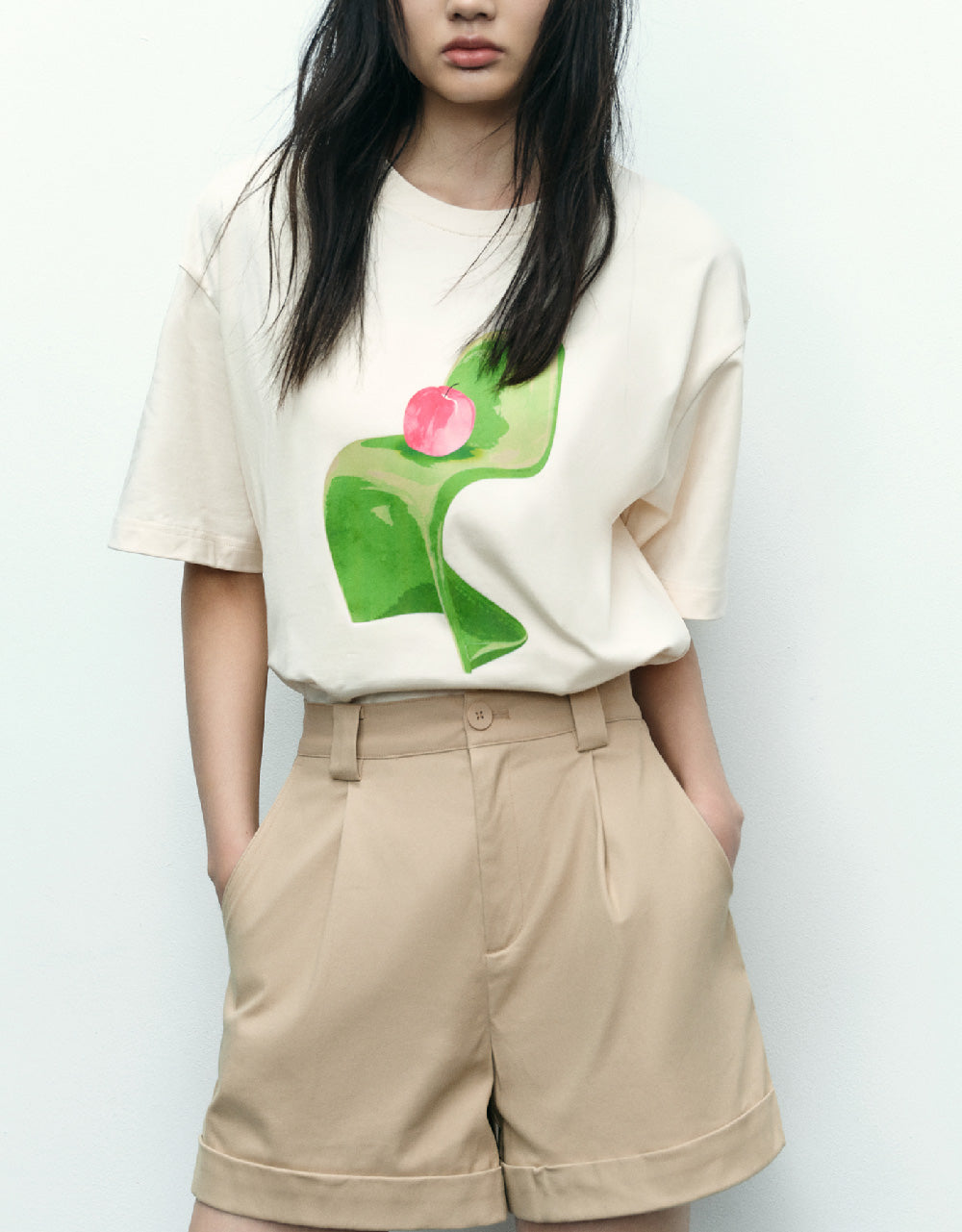 Painting Printed Crew Neck T-Shirt