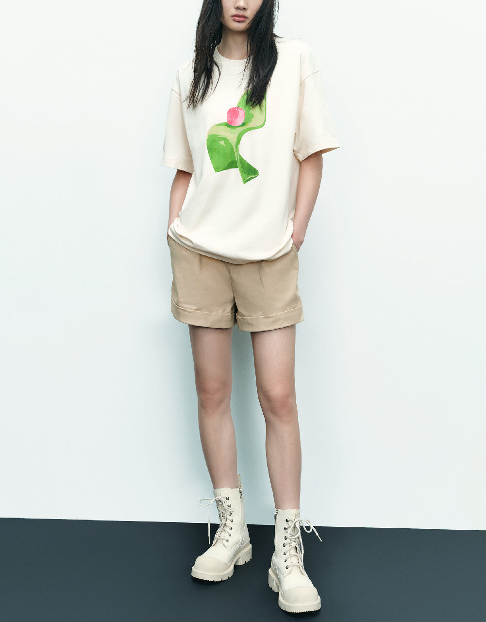Painting Printed Crew Neck T-Shirt