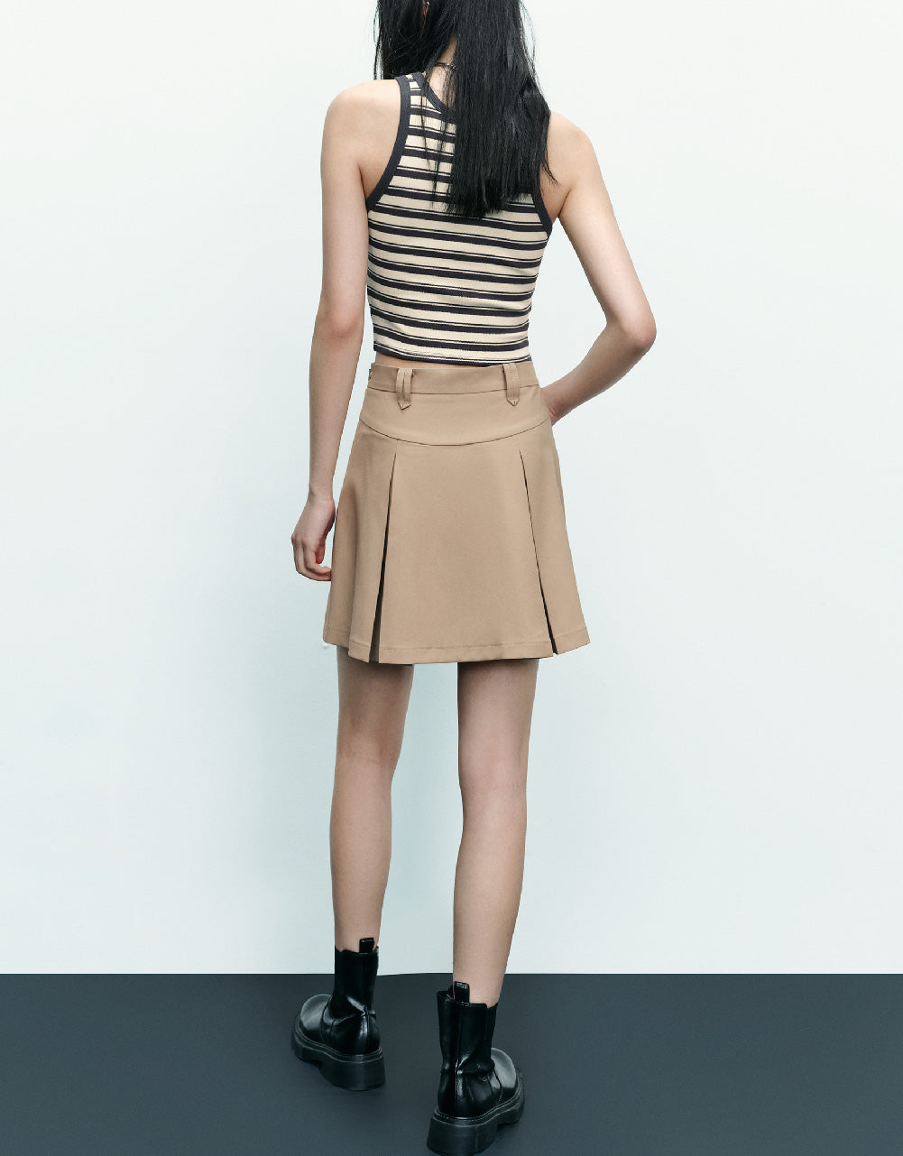 Crew Neck Striped Tank Top