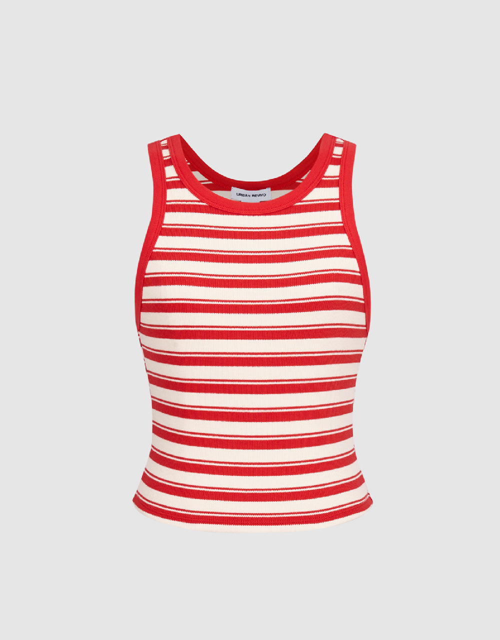 Crew Neck Striped Tank Top