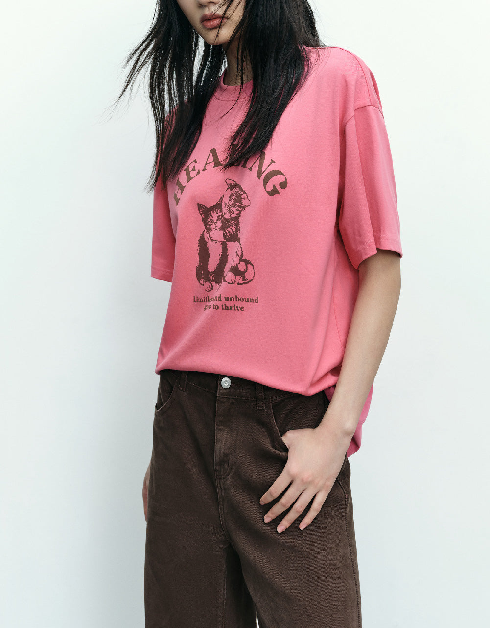 Kitty Printed Crew Neck T-Shirt