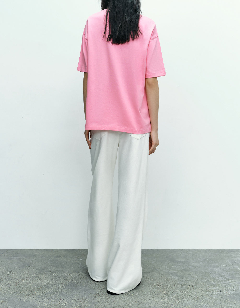 Slogan Printed Straight T-Shirt