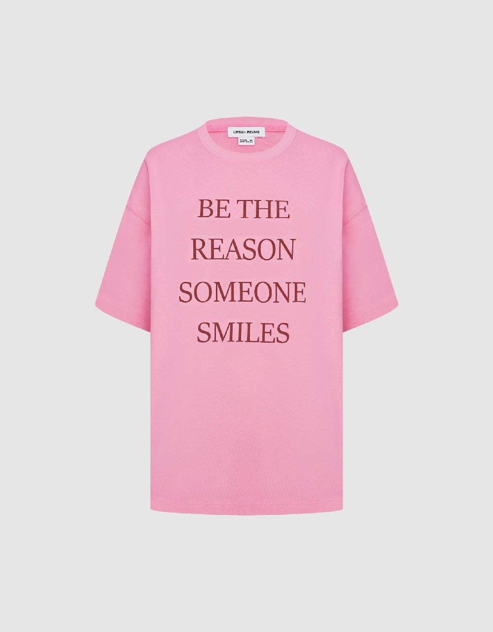 Slogan Printed Straight T-Shirt