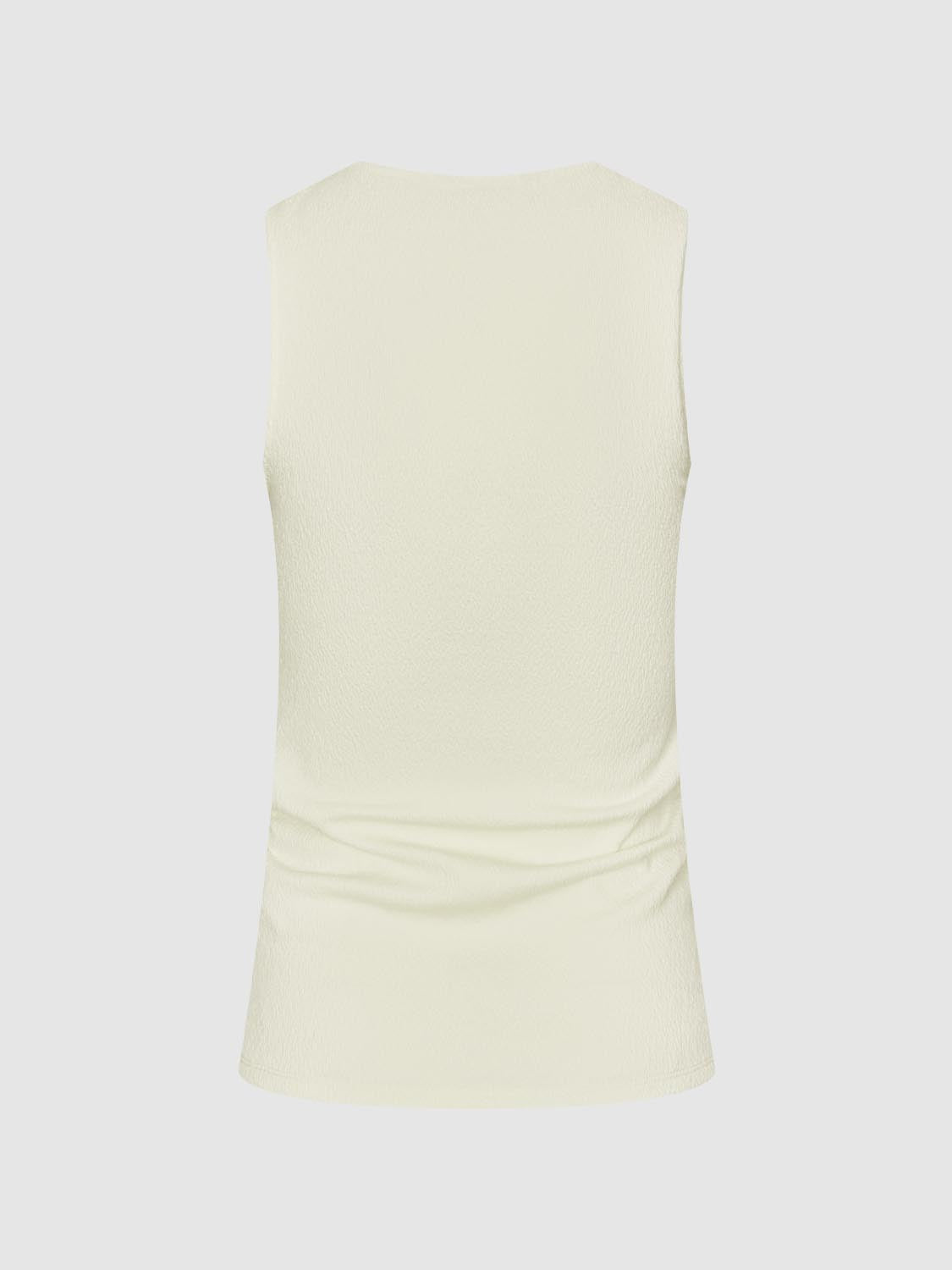 Knot Ruched Skinny Tank Tops