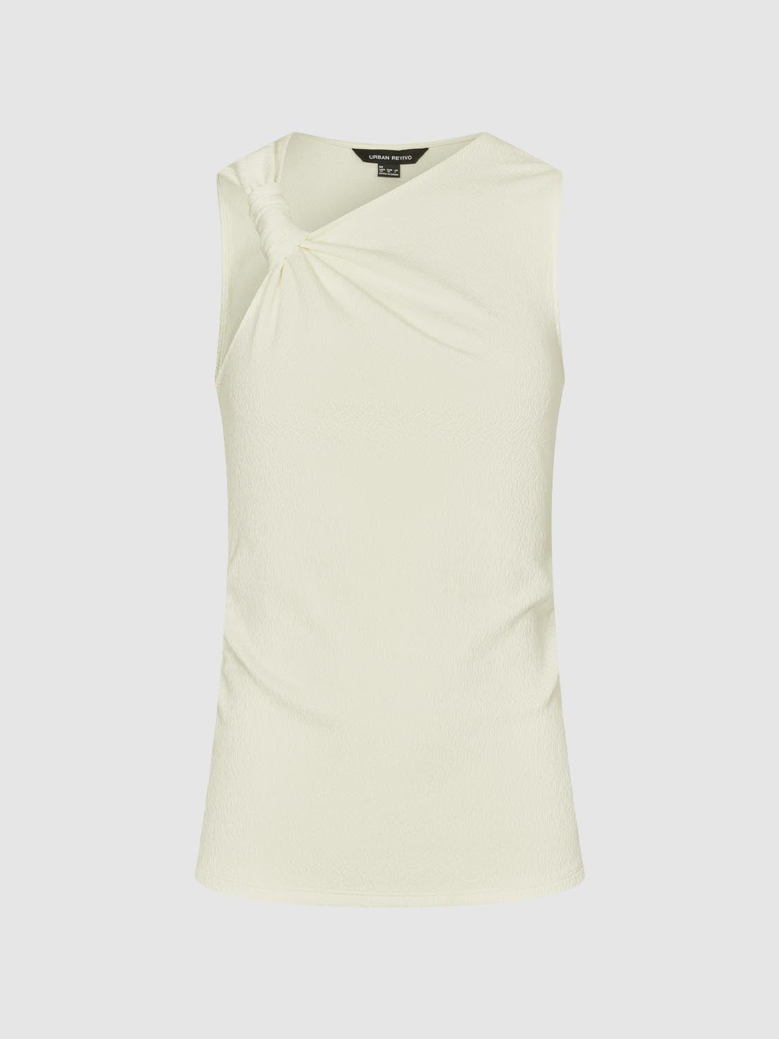 Knot Ruched Skinny Tank Tops