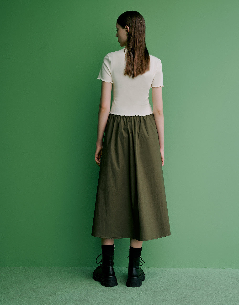 A-Line Skirt With Belt