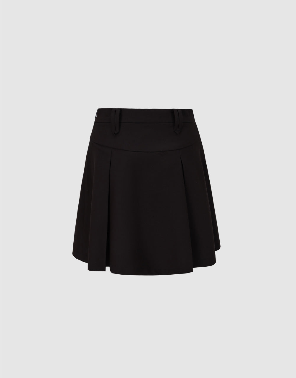 Pleated Mini A-Line Skirt