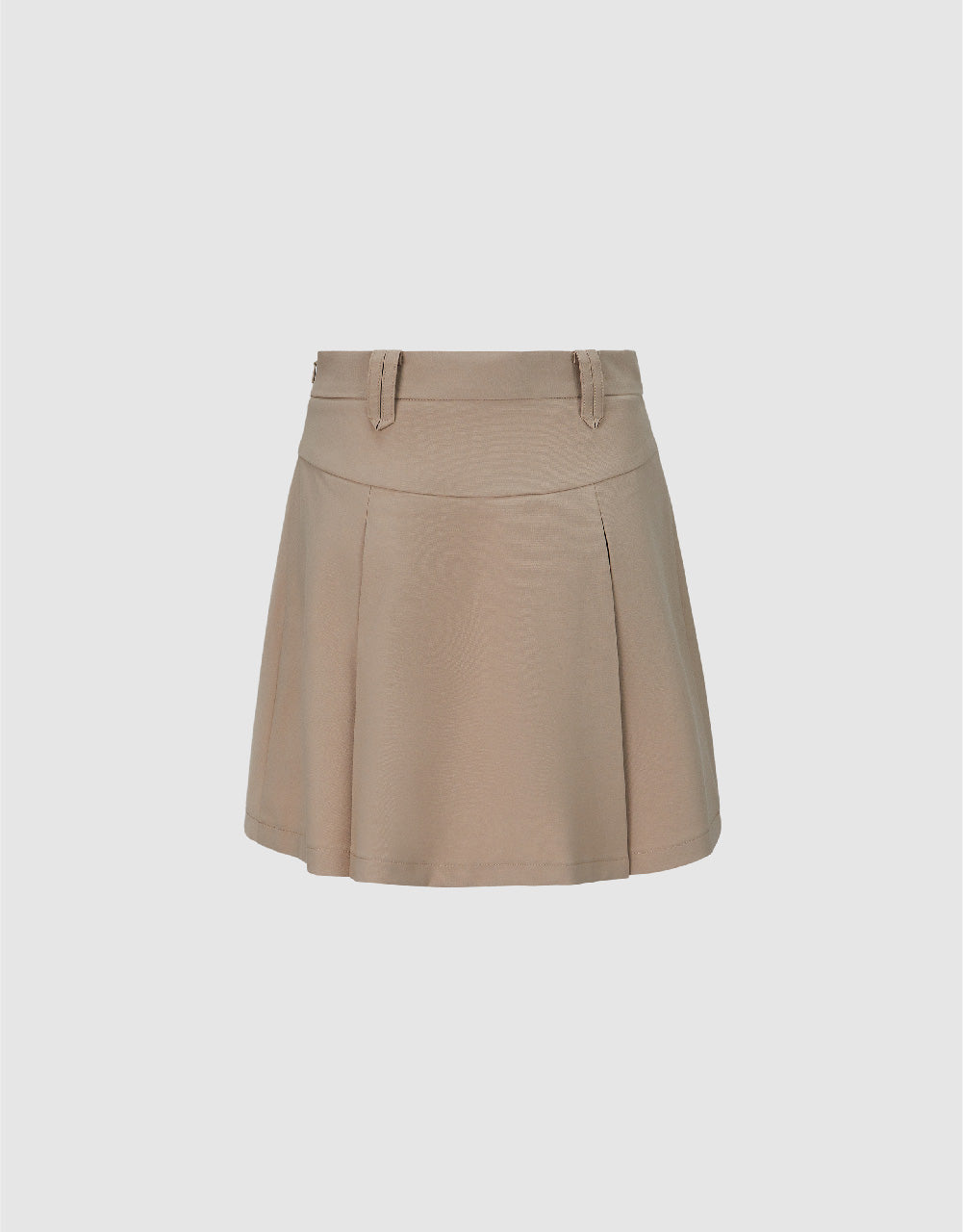 Pleated Mini A-Line Skirt