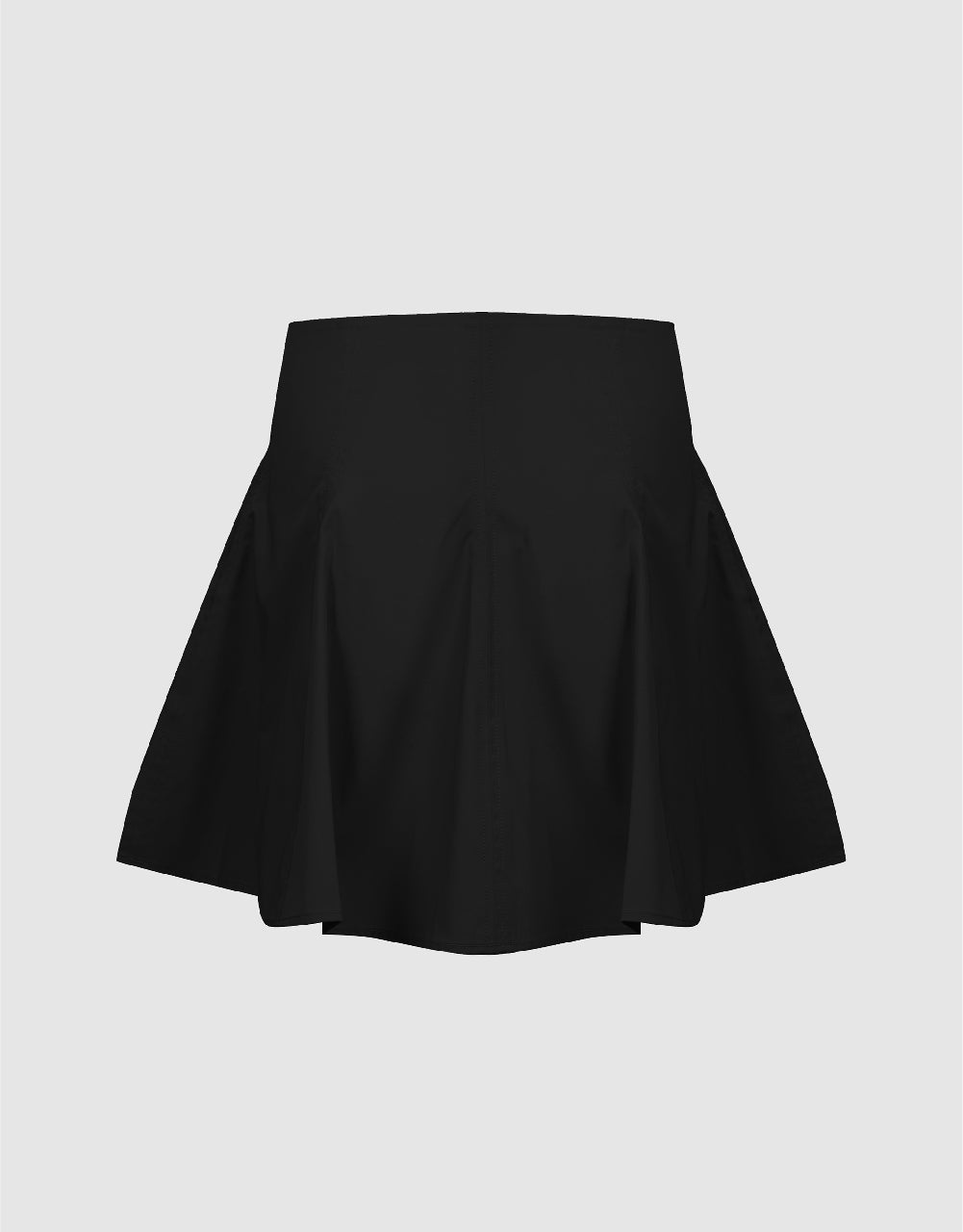 Pleated Mini Fishtail Skirt