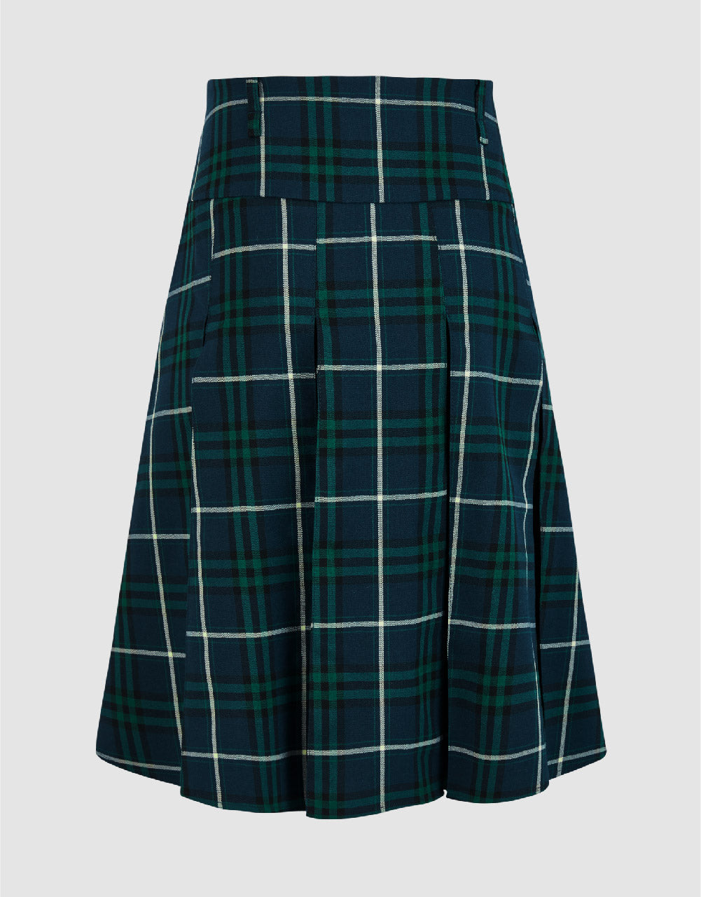 Pleated Plaid Mini A-Line Skirt