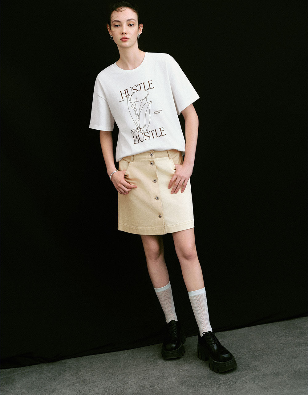 Two Toned Mini A-Line Skirt