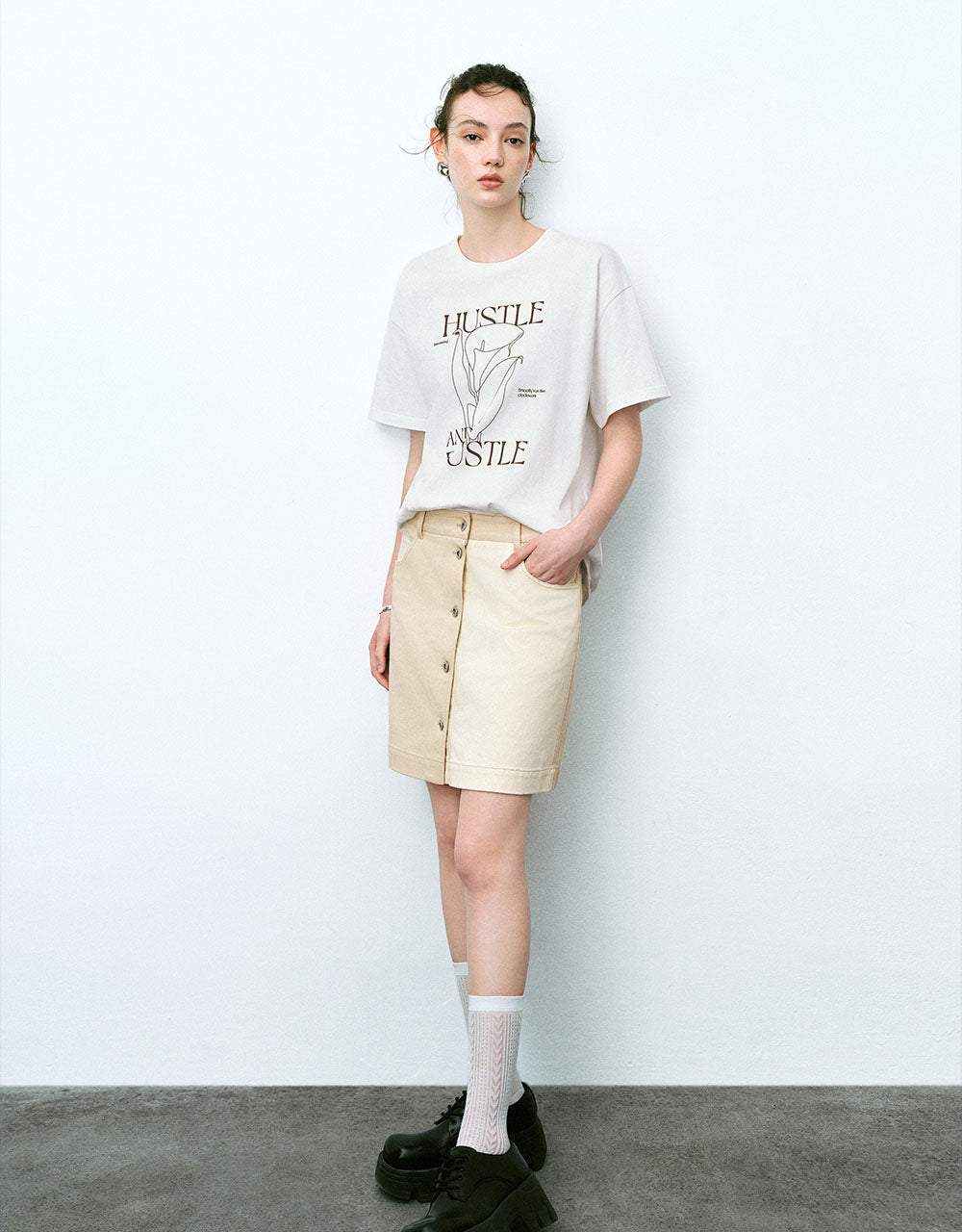 Two Toned Mini A-Line Skirt