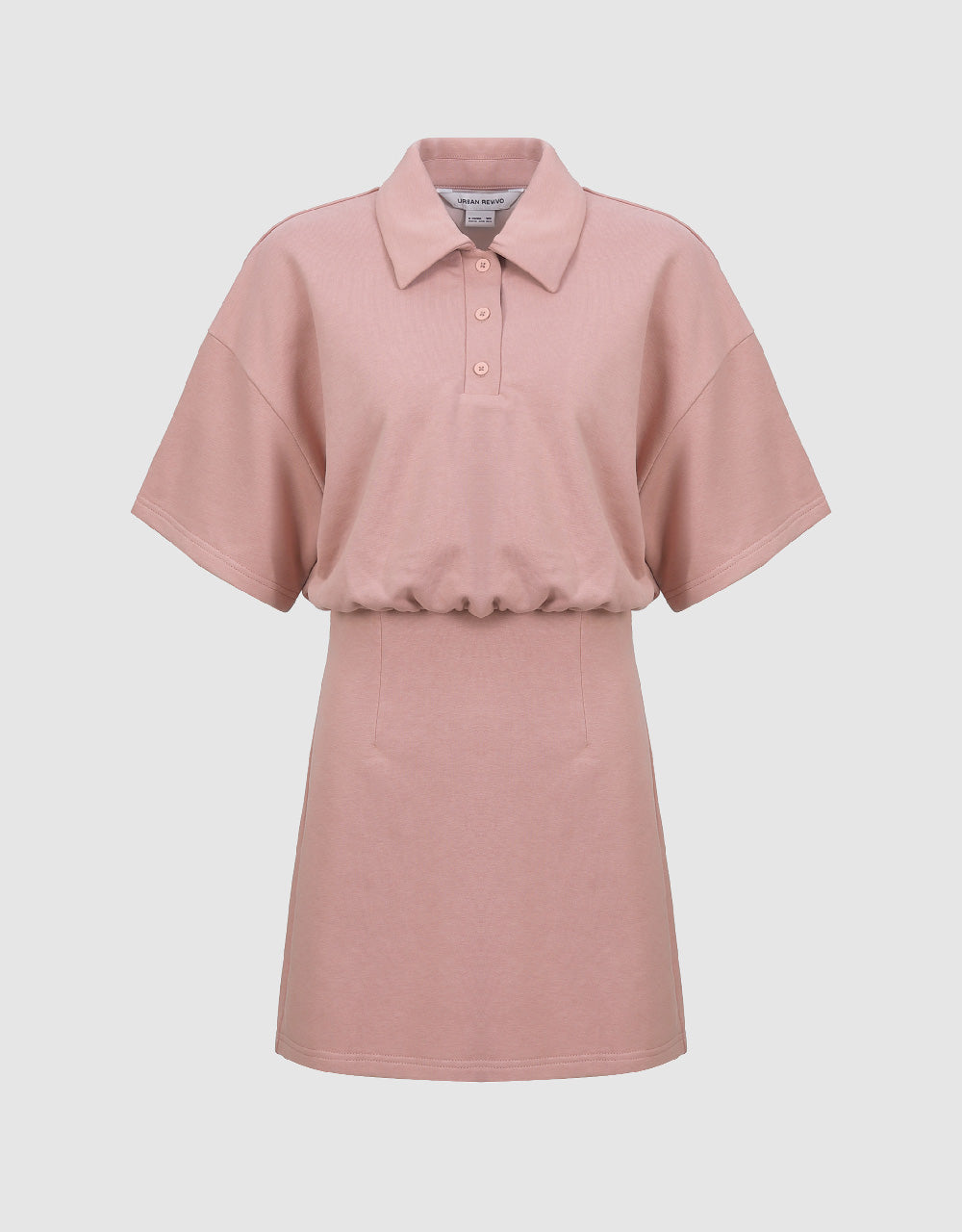 Dolman Sleeve Polo Straight Dress
