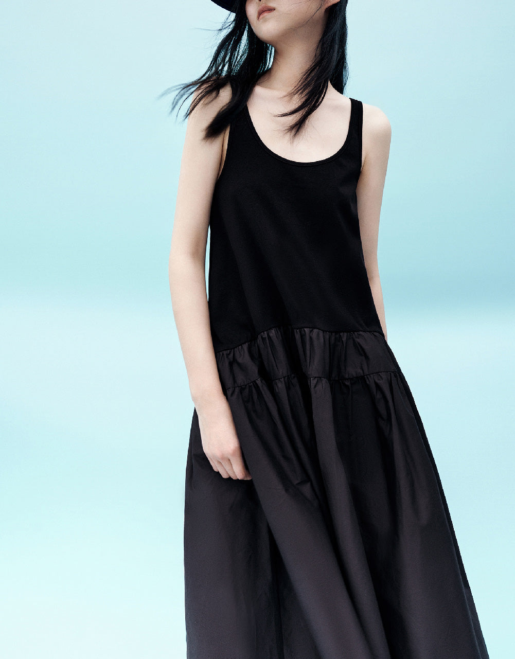 Sleeveless U Neck A-Line Dress