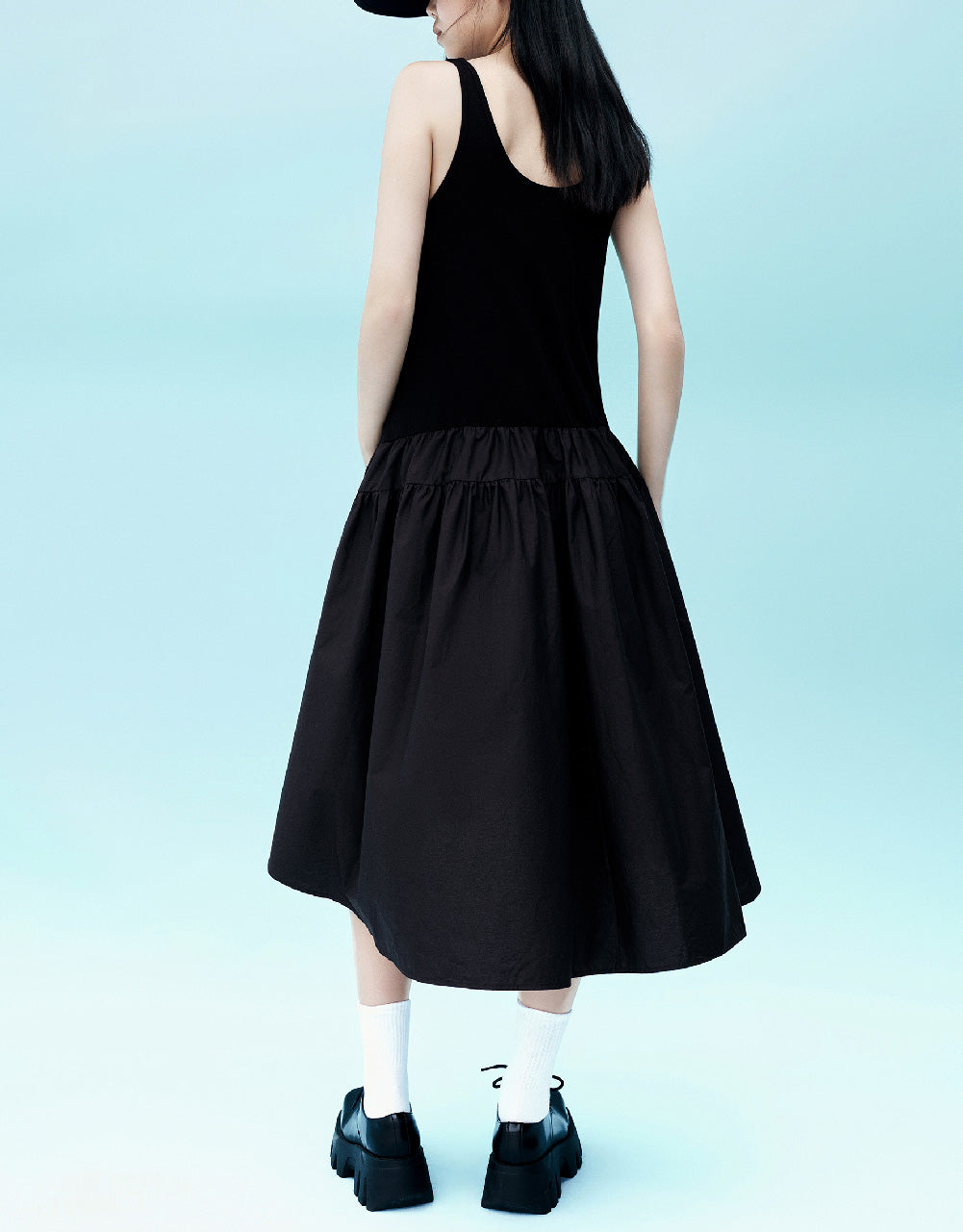 Sleeveless U Neck A-Line Dress