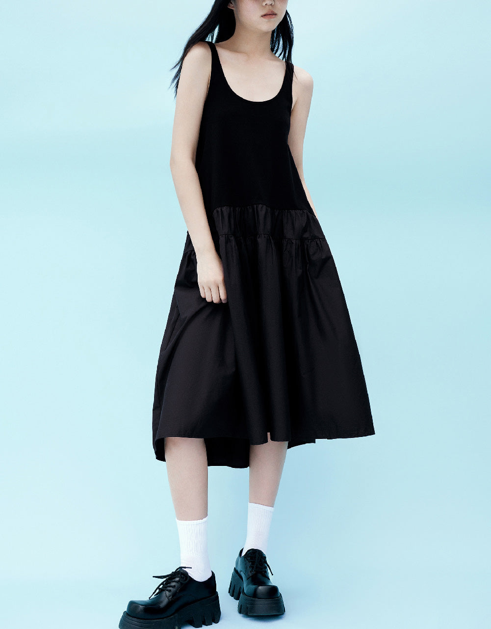 Sleeveless U Neck A-Line Dress