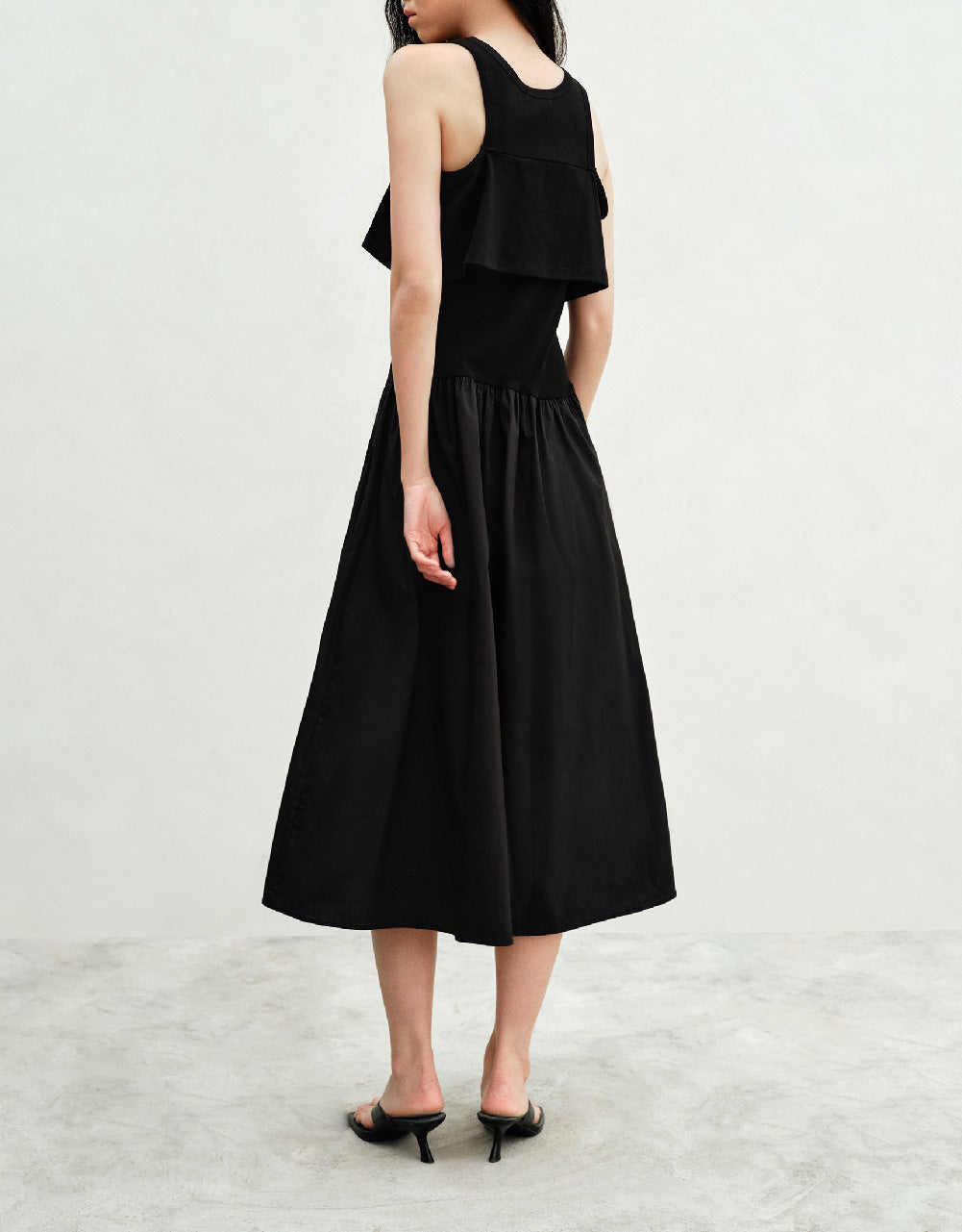Sleeveless Crew Neck A-Line Dress