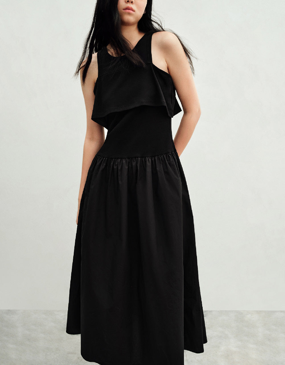 Sleeveless Crew Neck A-Line Dress