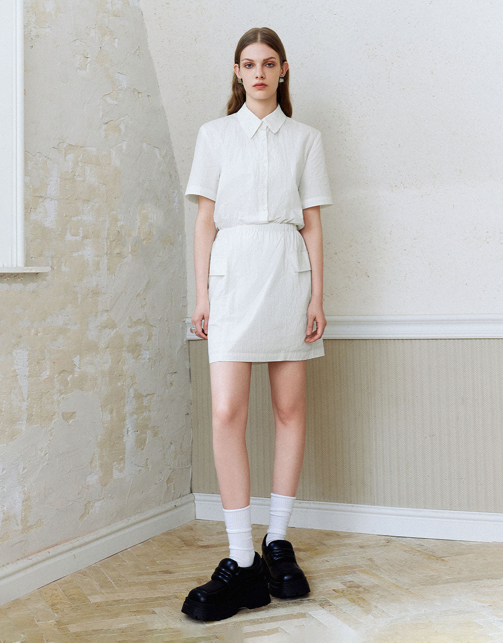 Elastic Waist A-Line Dress
