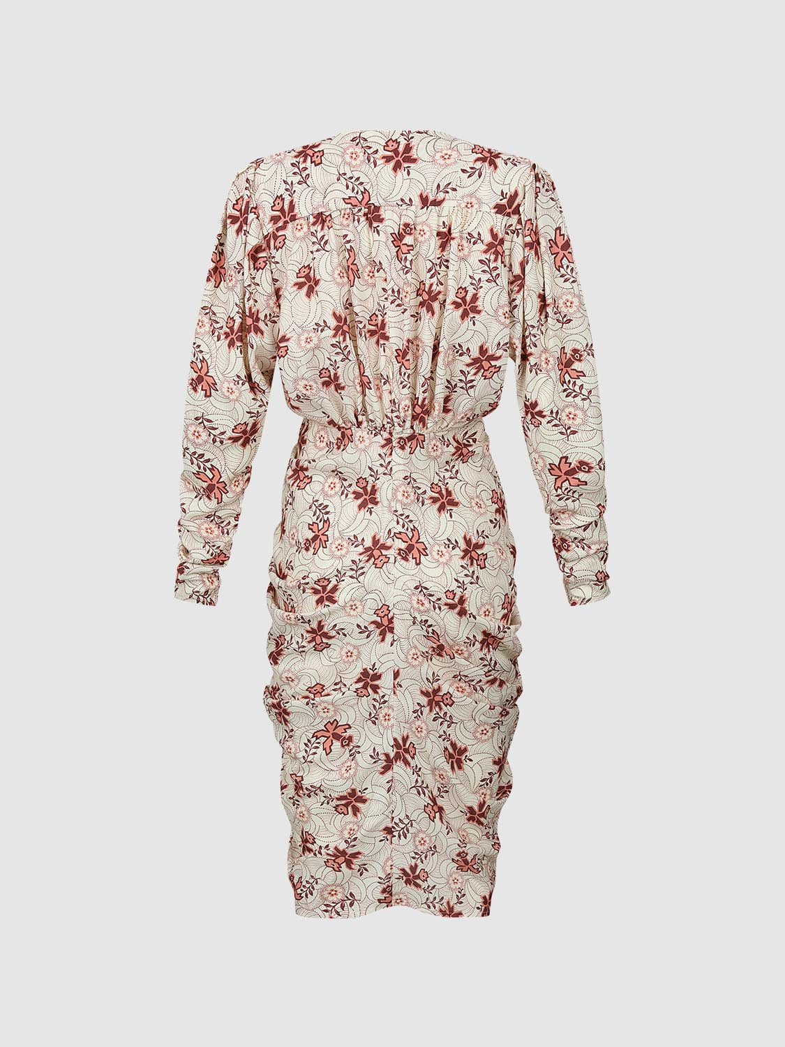 Floral Draped Thin Midi Dresses