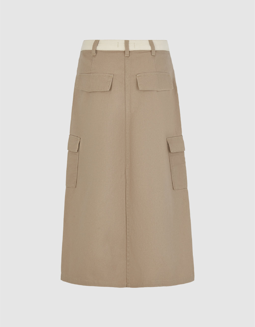 Two-Toned Maxi Denim Skirt