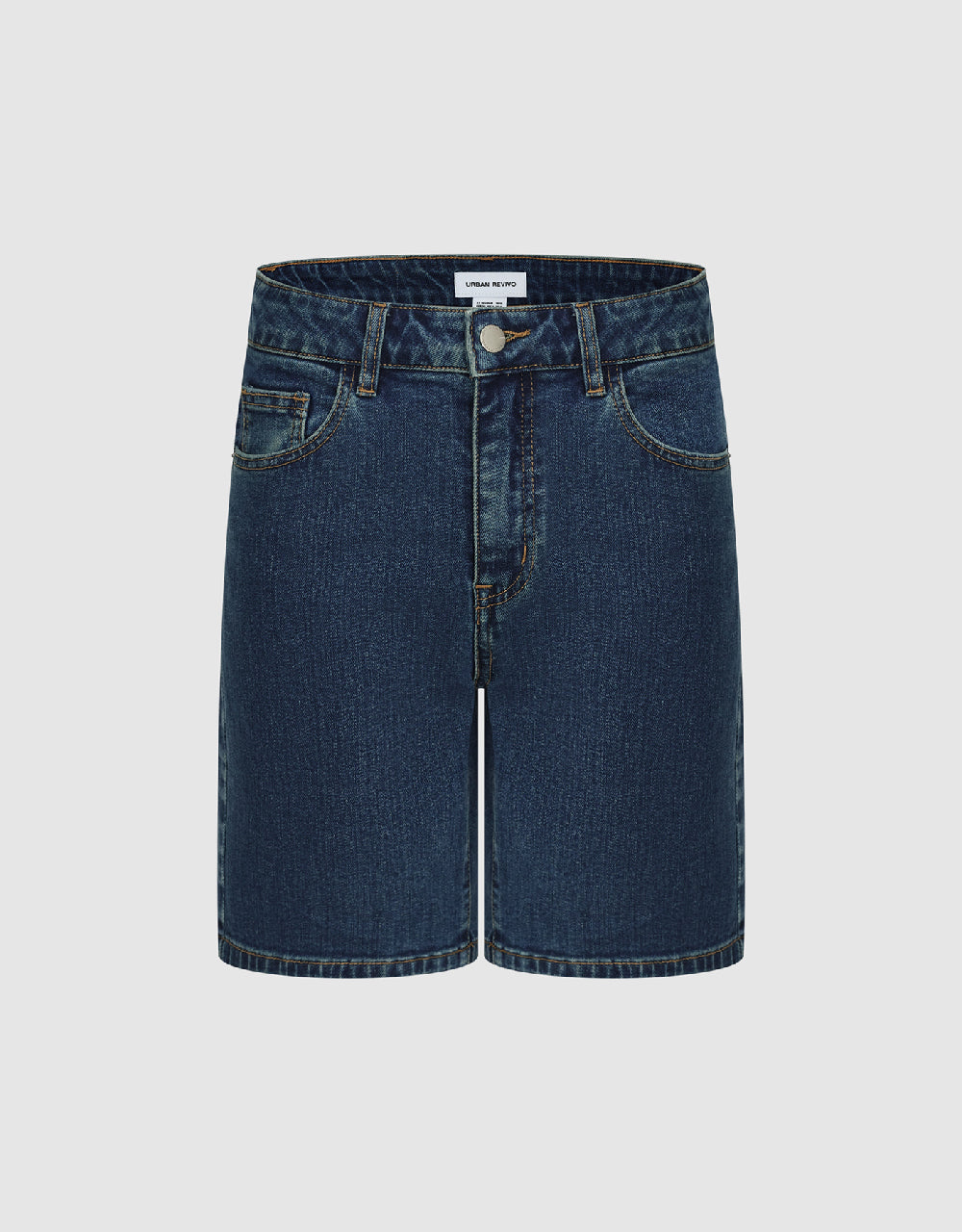 Mid-Waist Denim Shorts