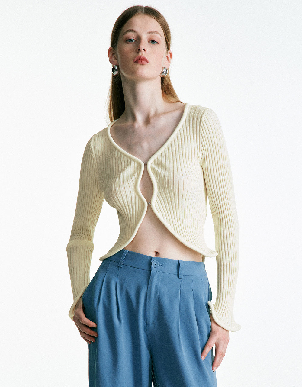 V-Neck Knitted Cardigan