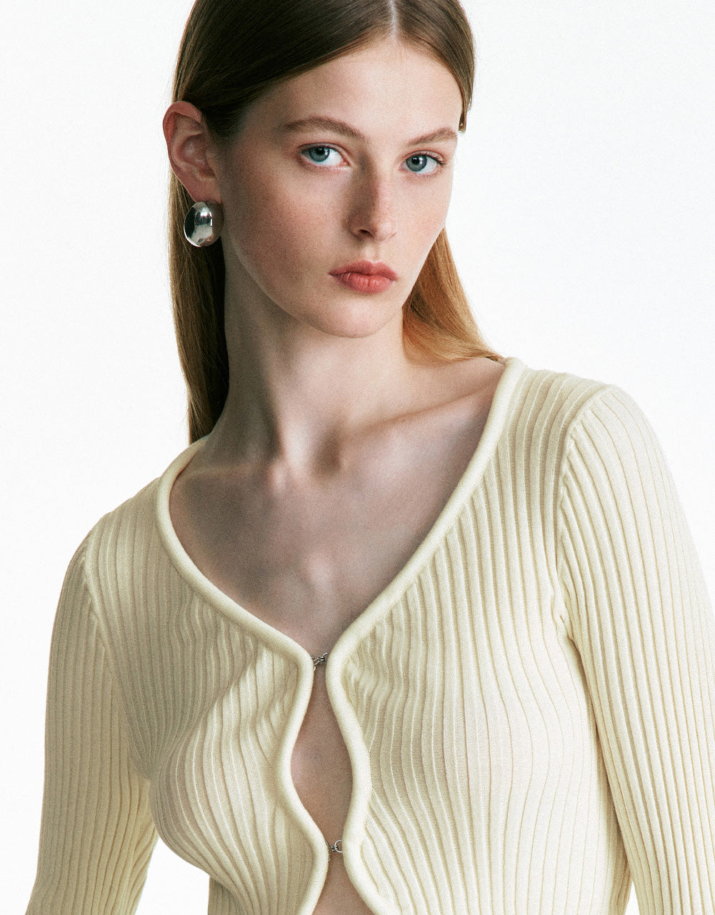 V-Neck Knitted Cardigan