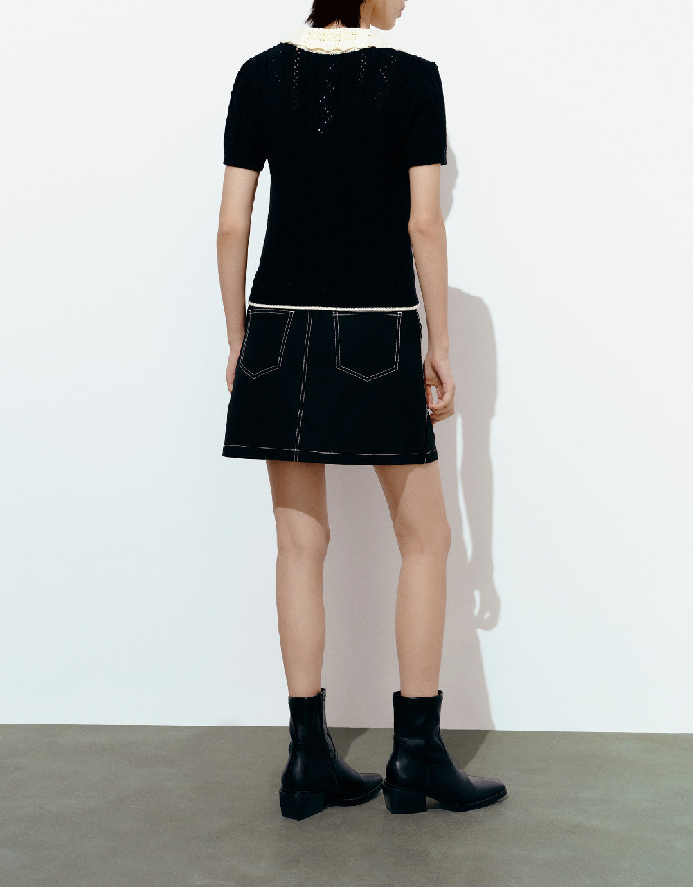 Lapel Knitted T-Shirt