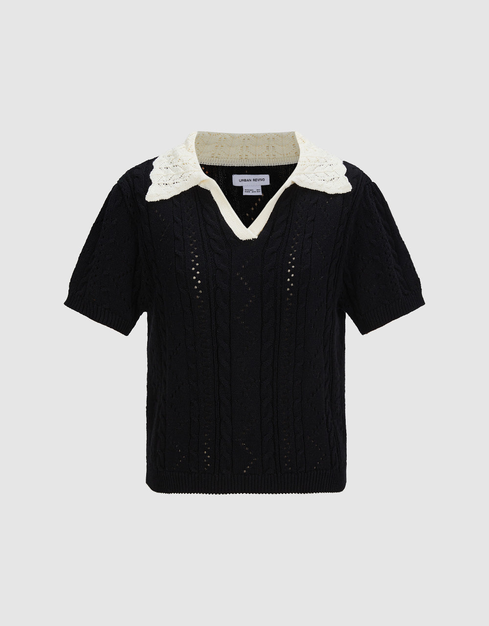 Lapel Knitted T-Shirt